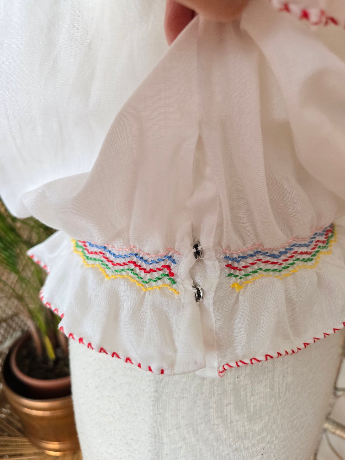 Vintage Hungarian embroidered blouse