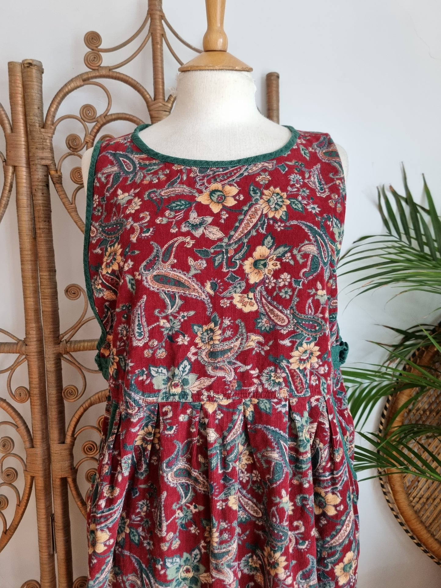 Vintage needlecord smock dress L XL