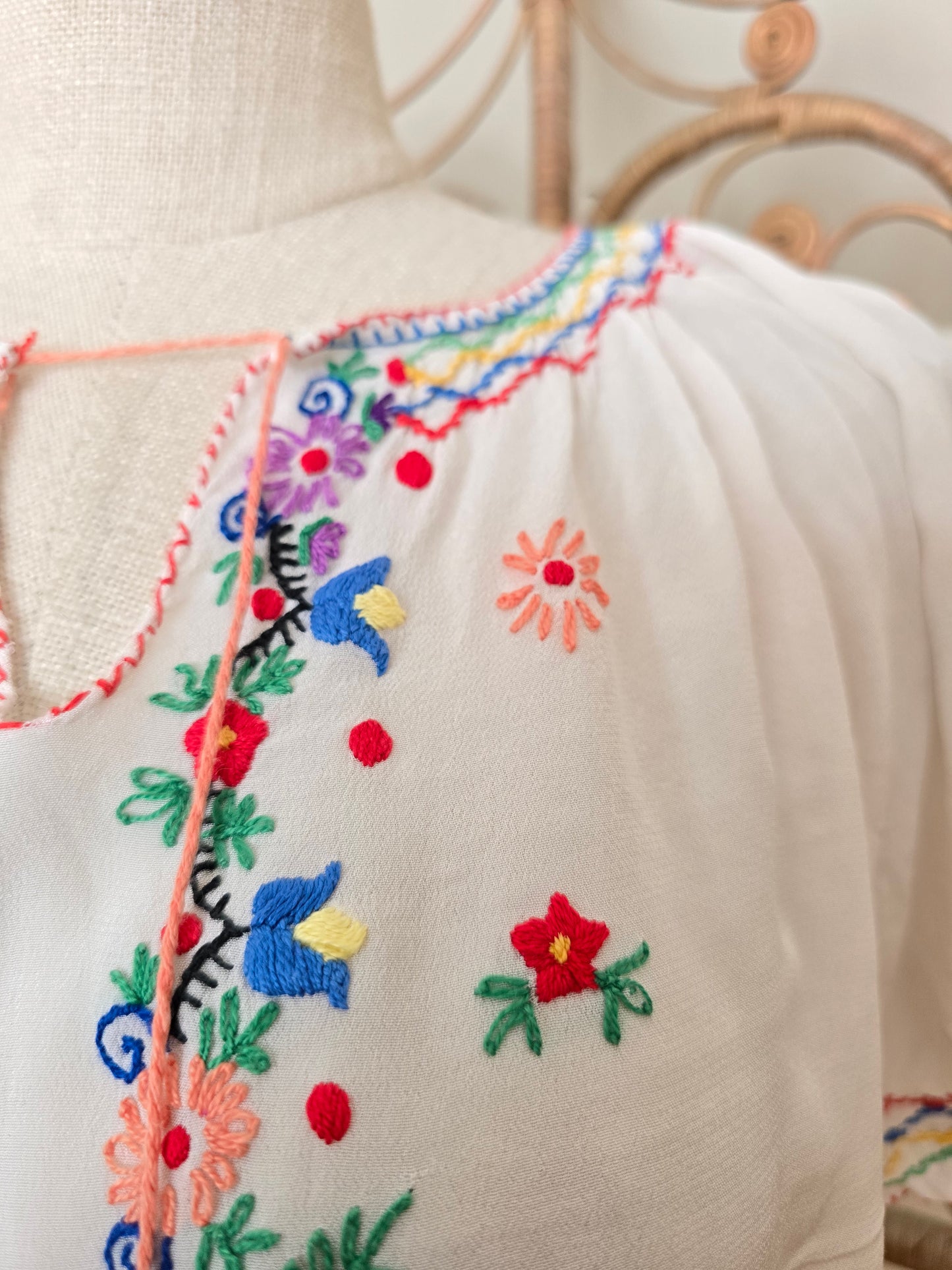 Vintage Hungarian embroidered blouse