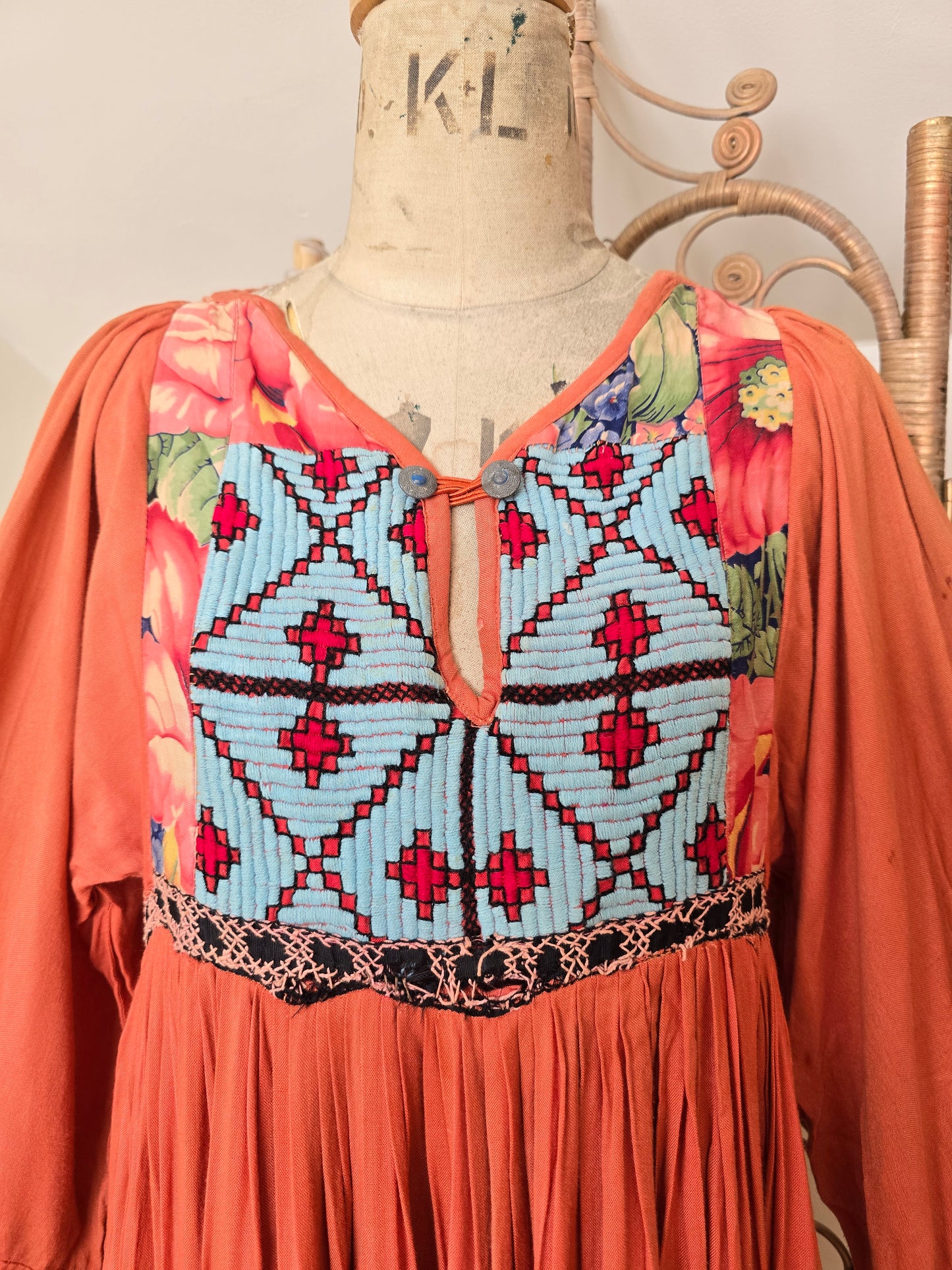 Vintage embroidered Afghan dress