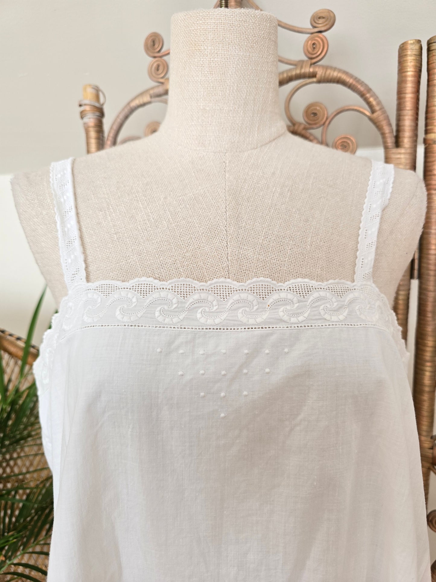 Vintage cotton playsuit slip