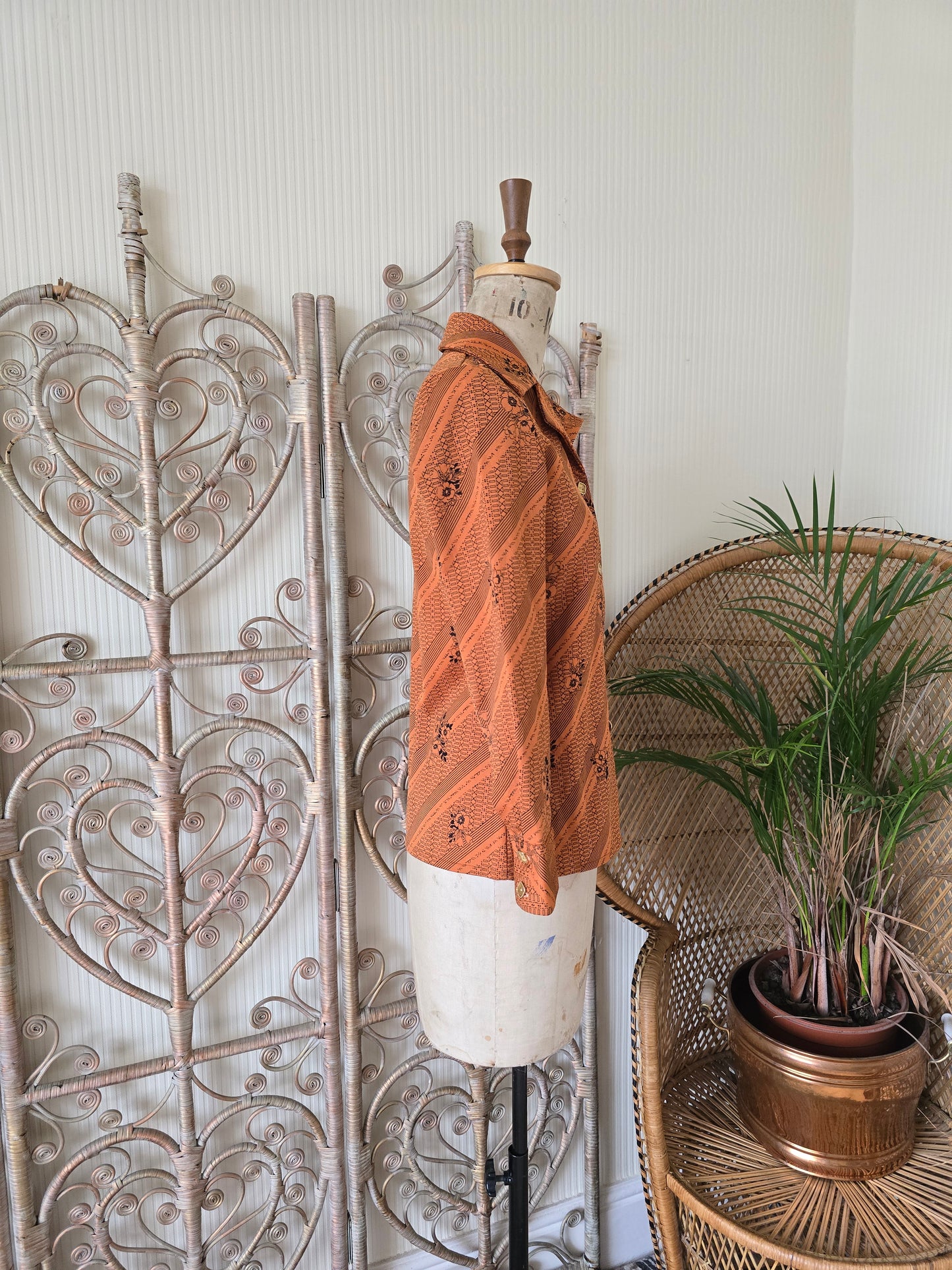 Vintage orange blouse