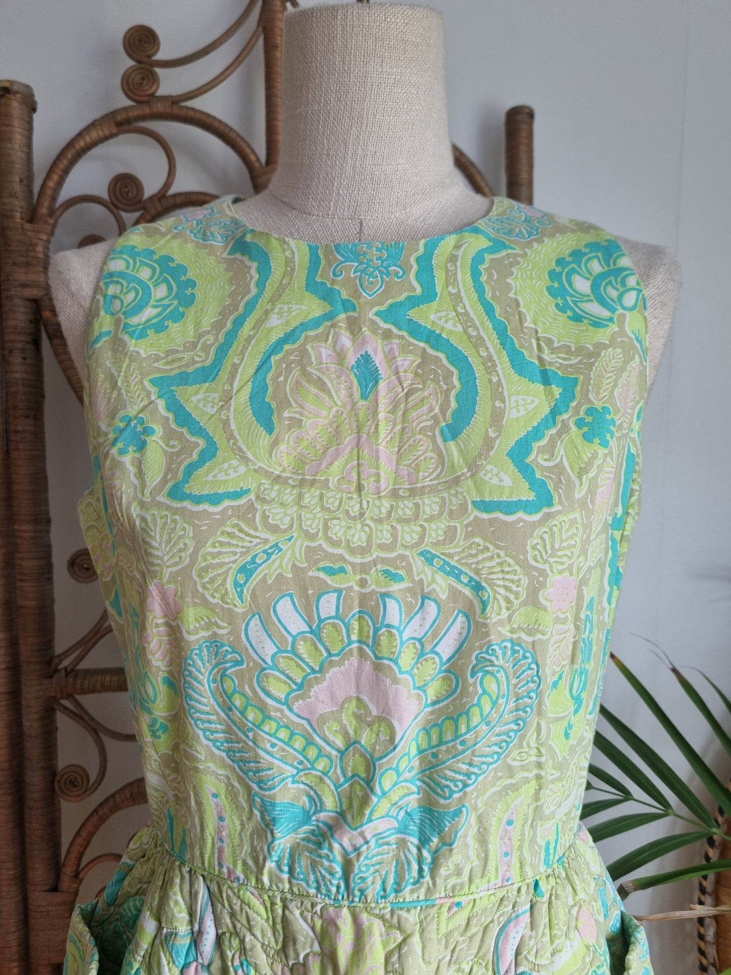 Vintage 60s quilted mini dress