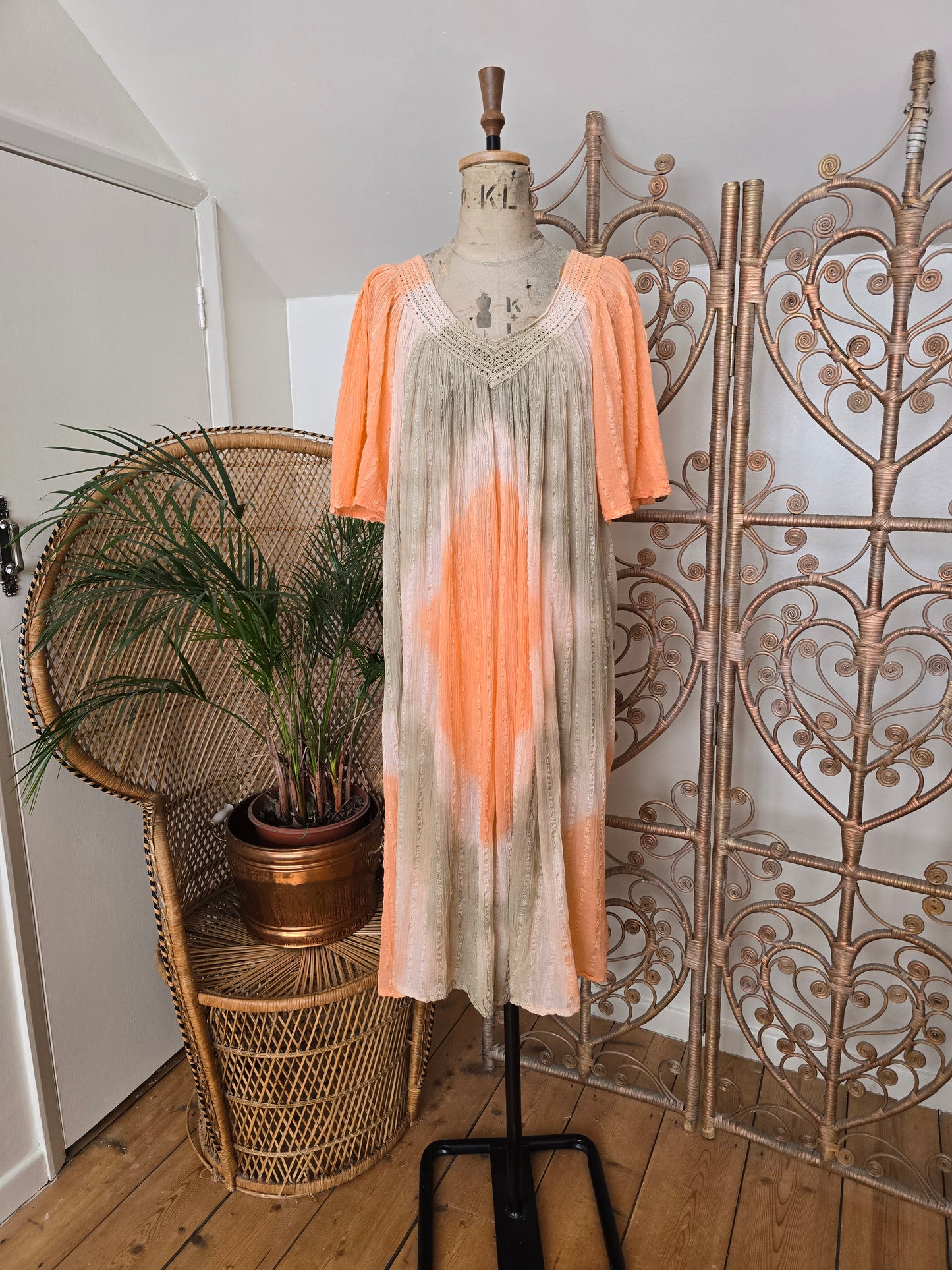 Vintage greek smock dress