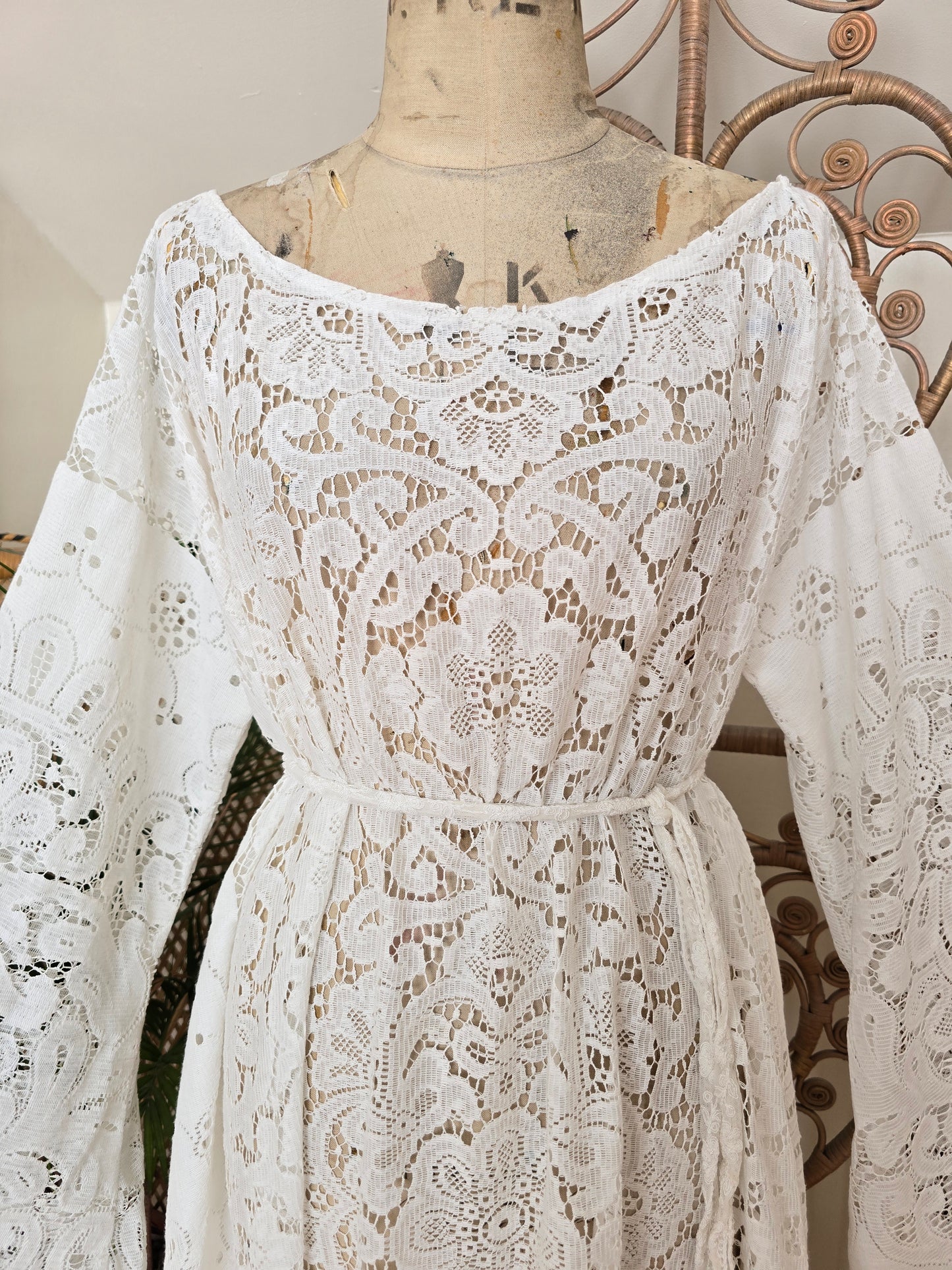 Vintage lace maxi dress