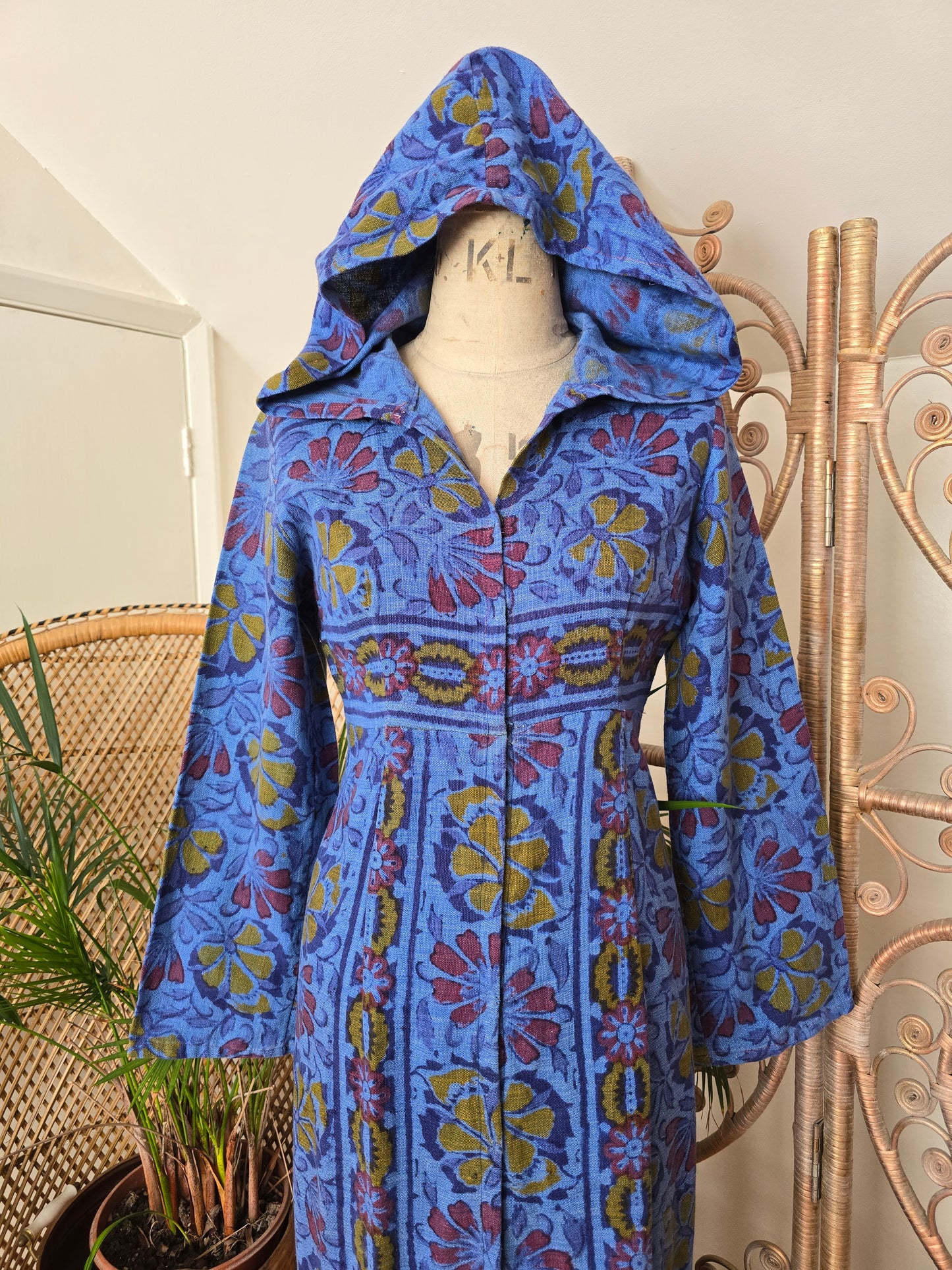 Vintage Indian cotton jacket dress