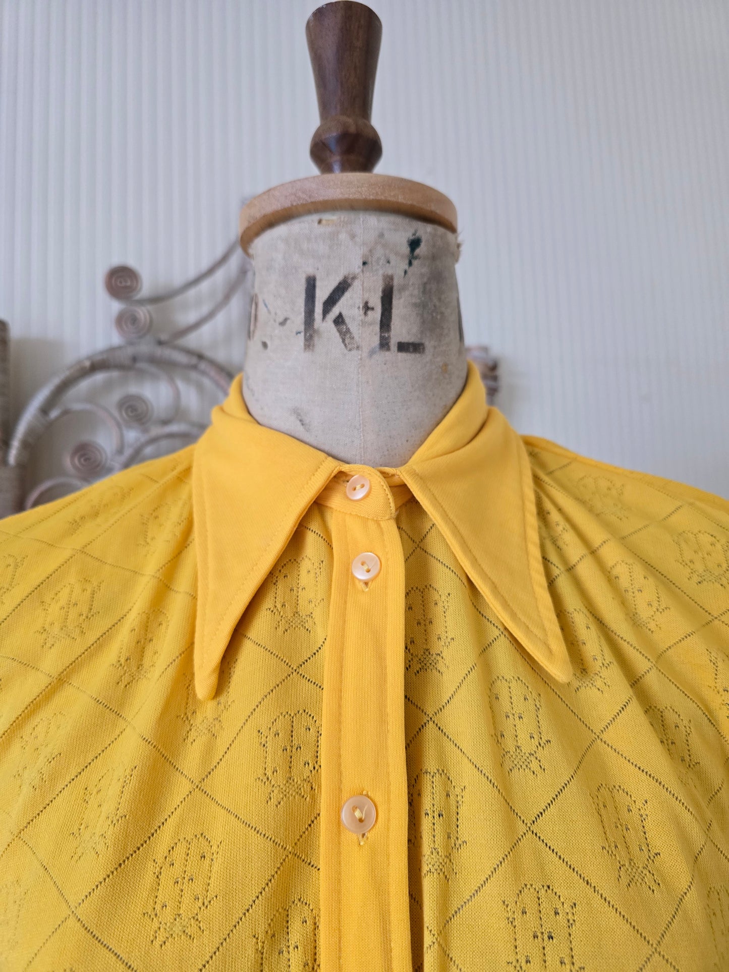 Vintage yellow ladybird blouse