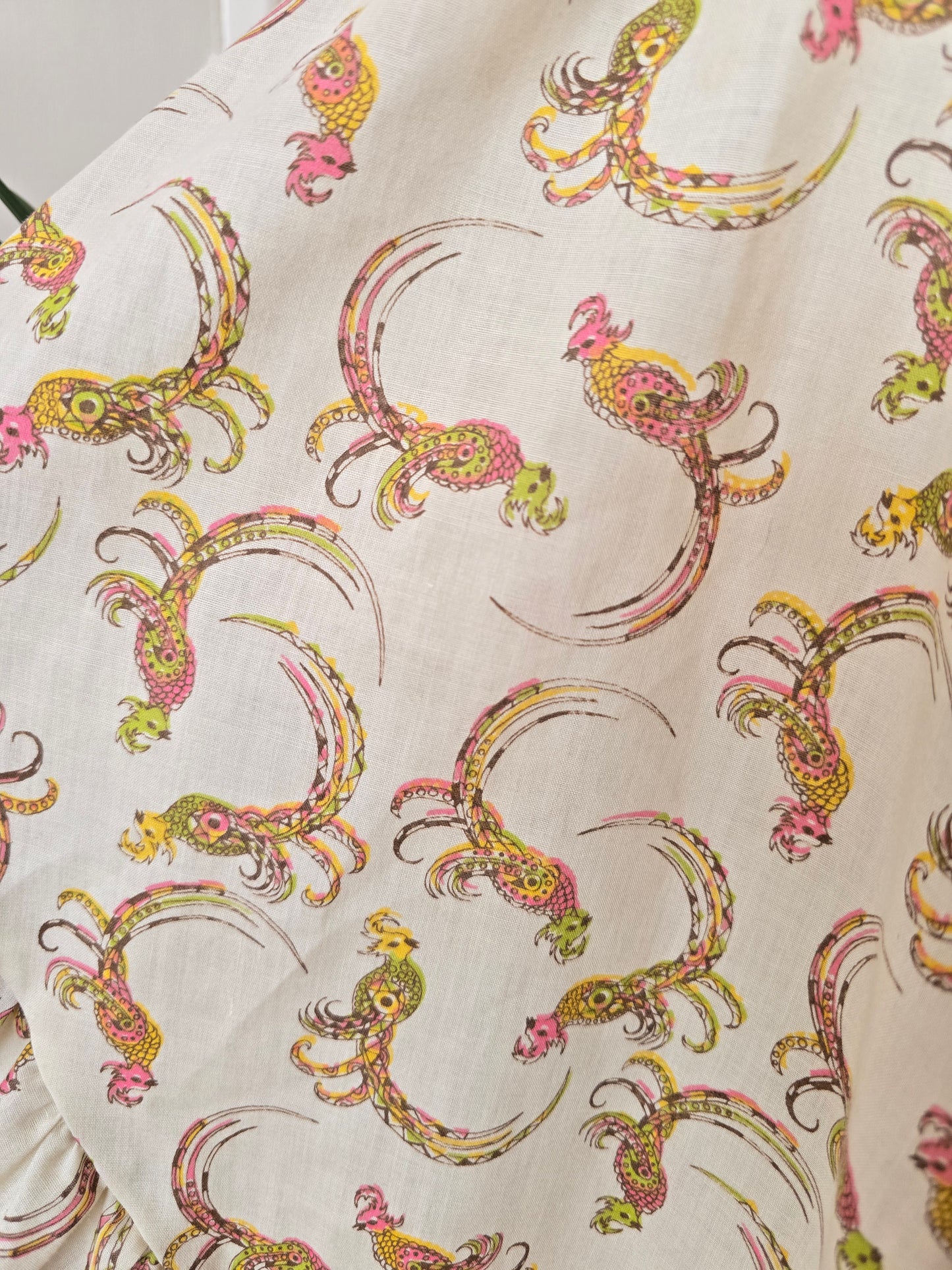 Vintage bird angel sleeves dress