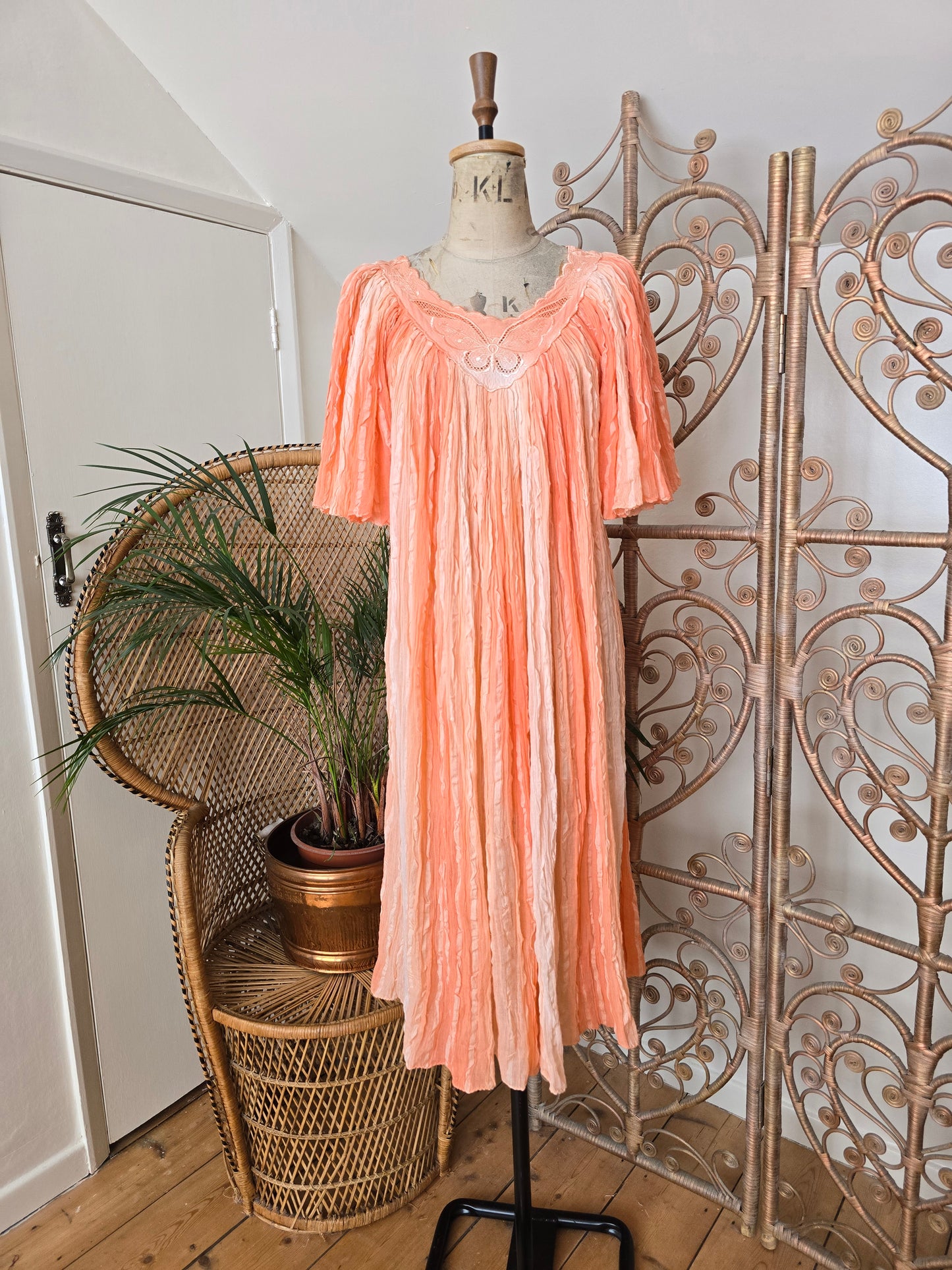 Vintage Max Morgan greek smock dress