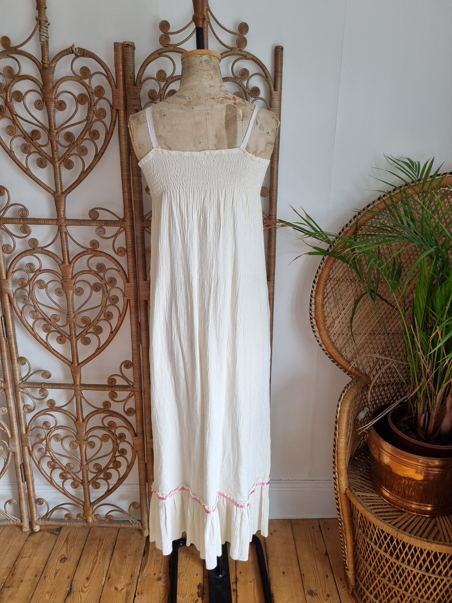 Vintage cheesecloth dress XS S