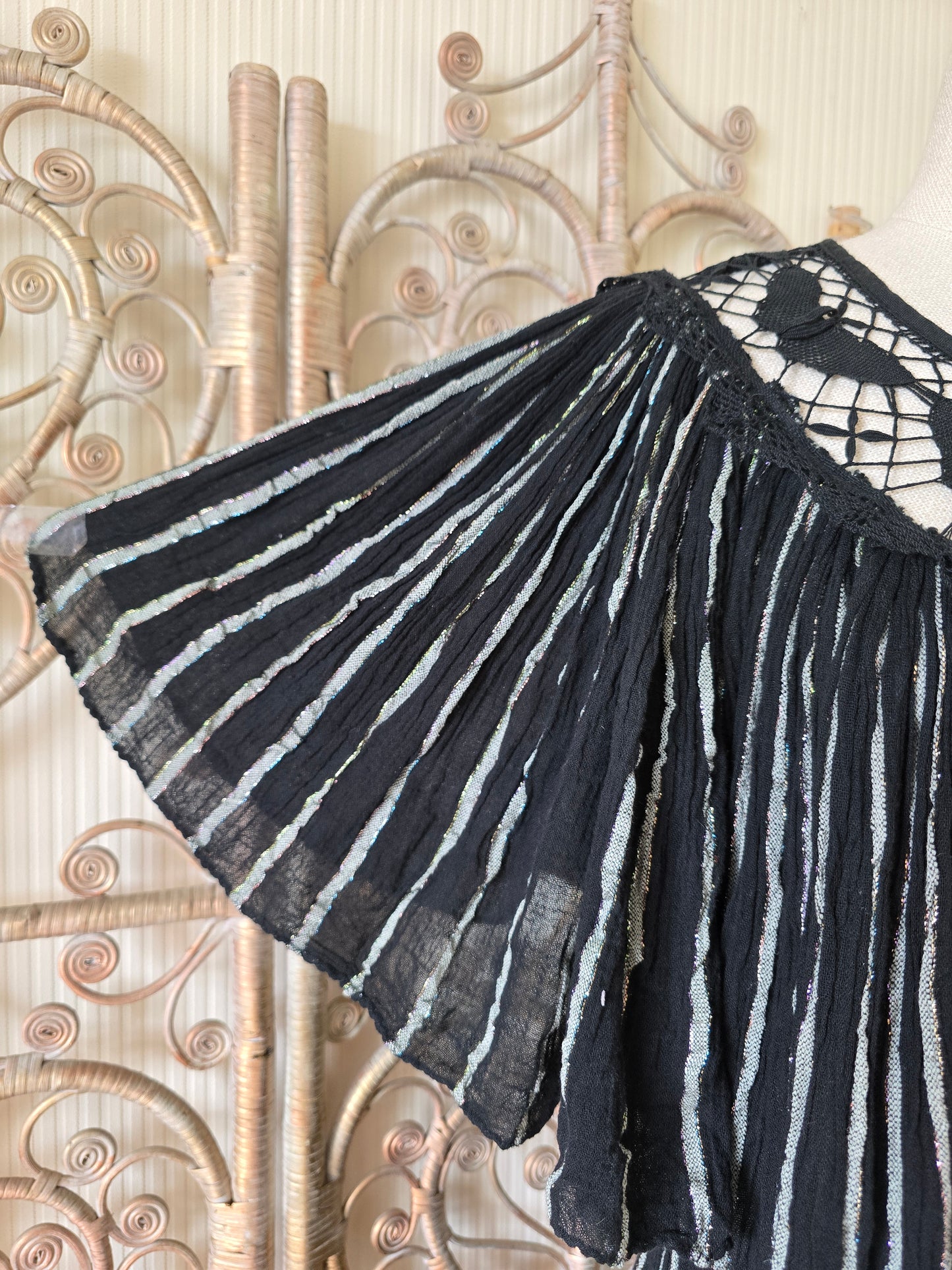 Vintage greek smock dress L