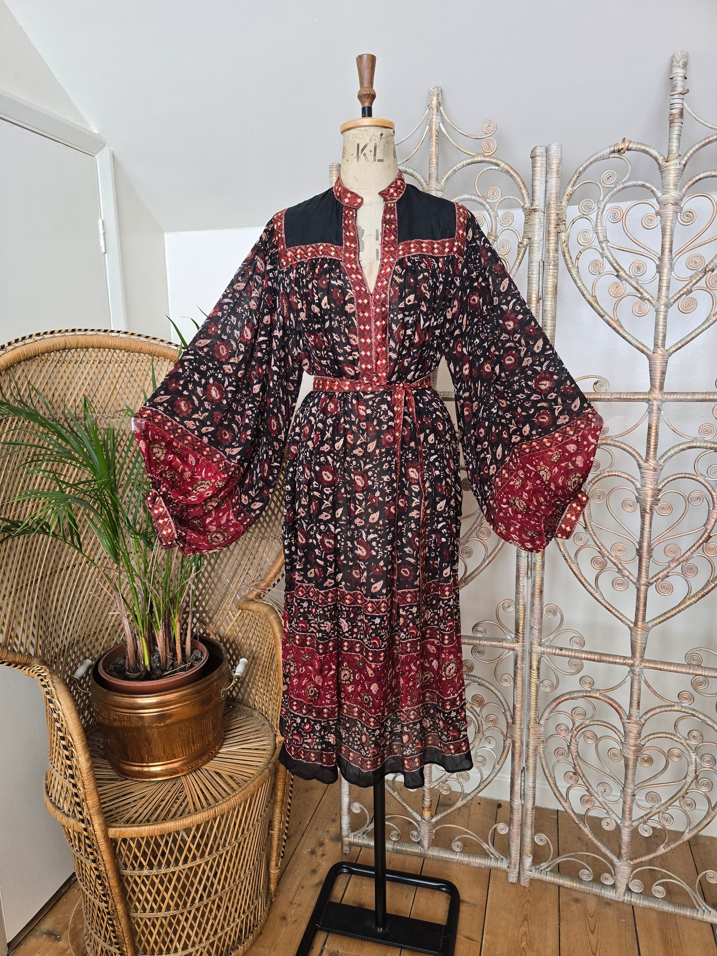 Vintage Ritu kumar for Monsoon silk Indian dress