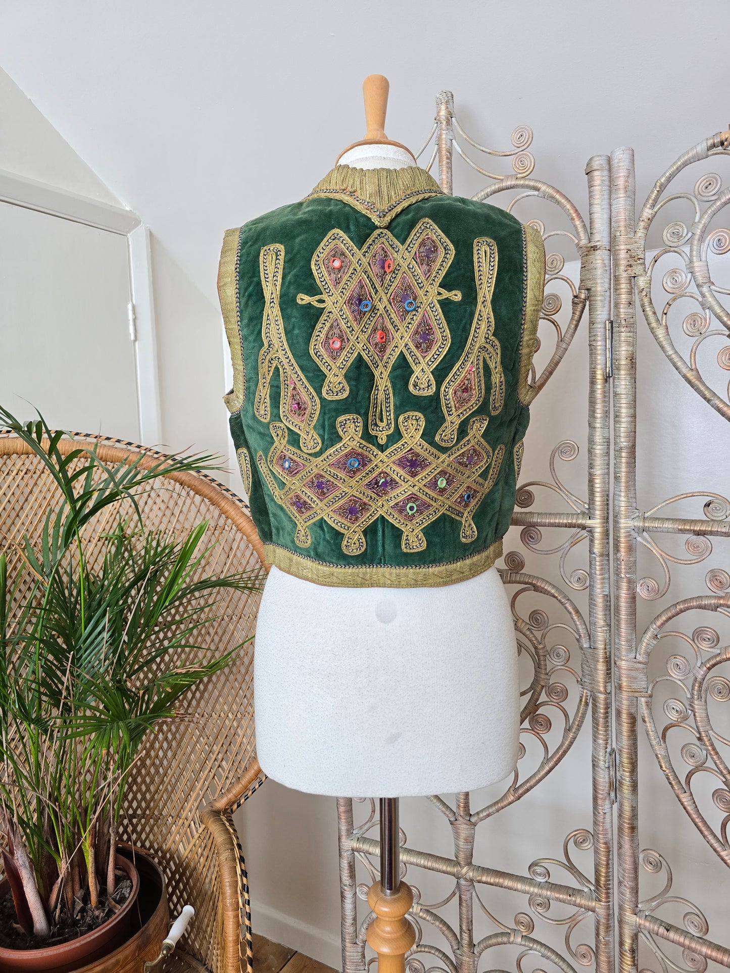 Vintage Antique Turkish velvet waistcoat