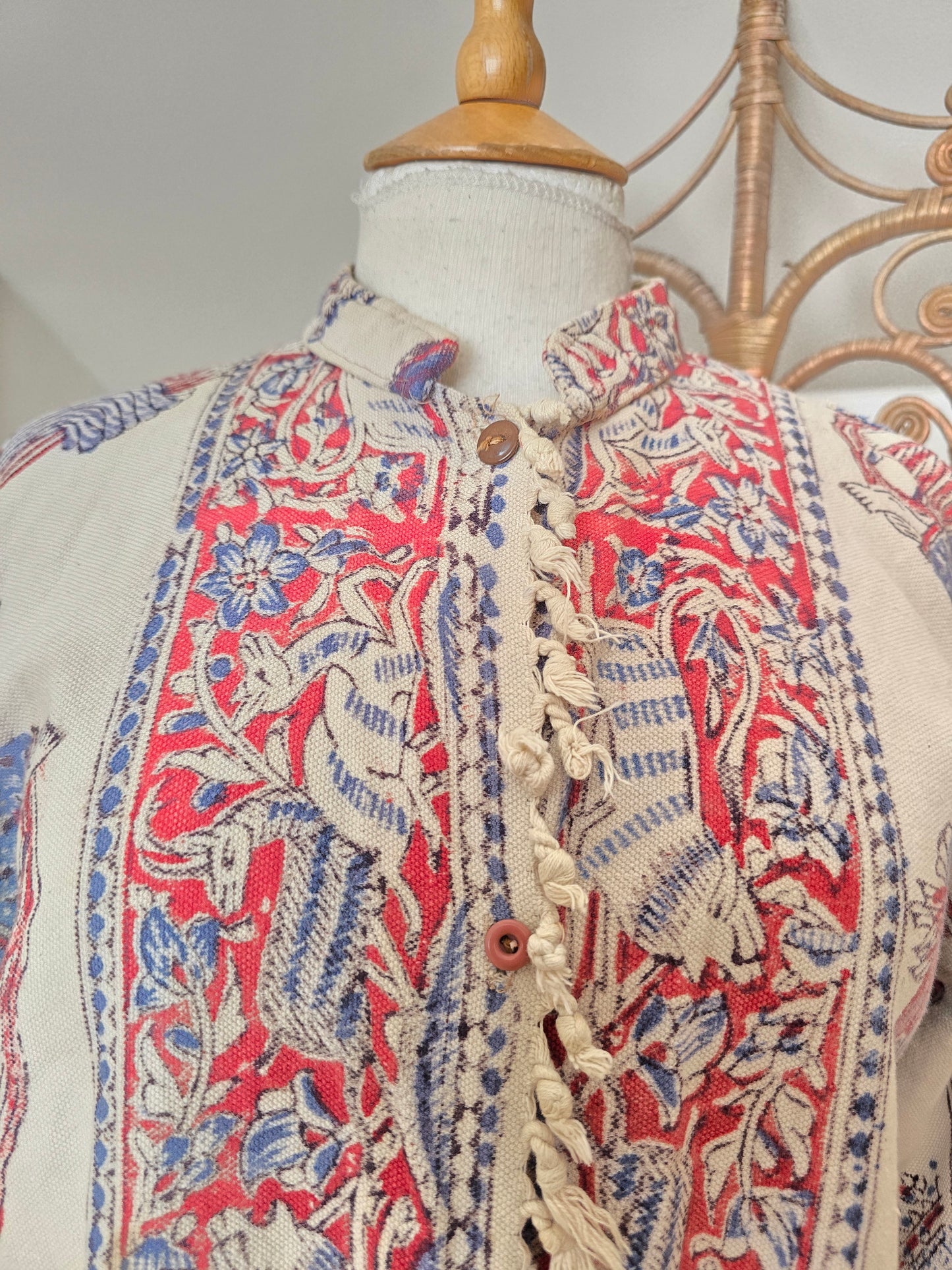 Vintage cotton ethnic tunic jacket