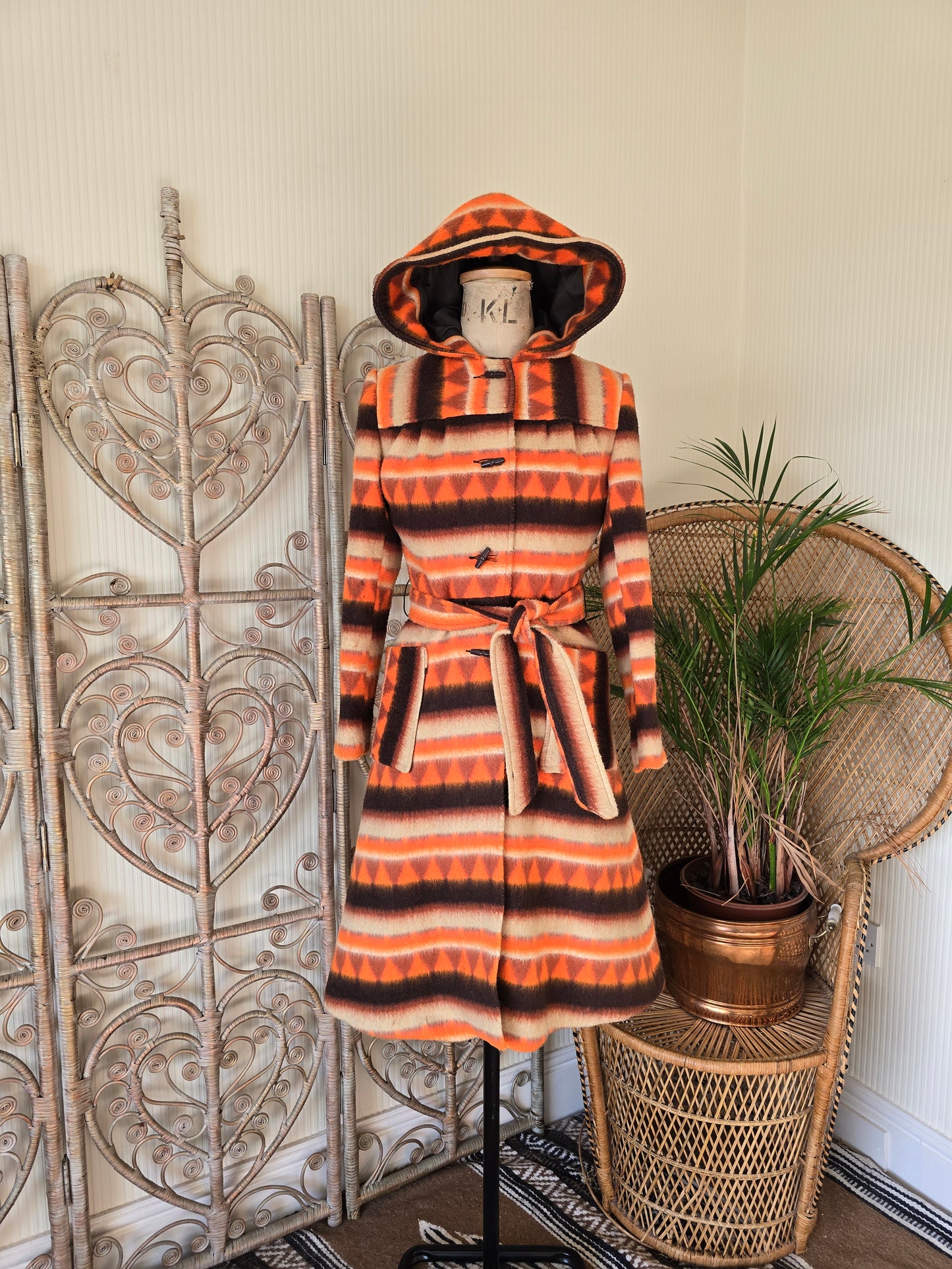 Vintage blanket 70s coat