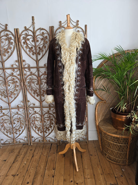 Vintage embroidered Afghan coat