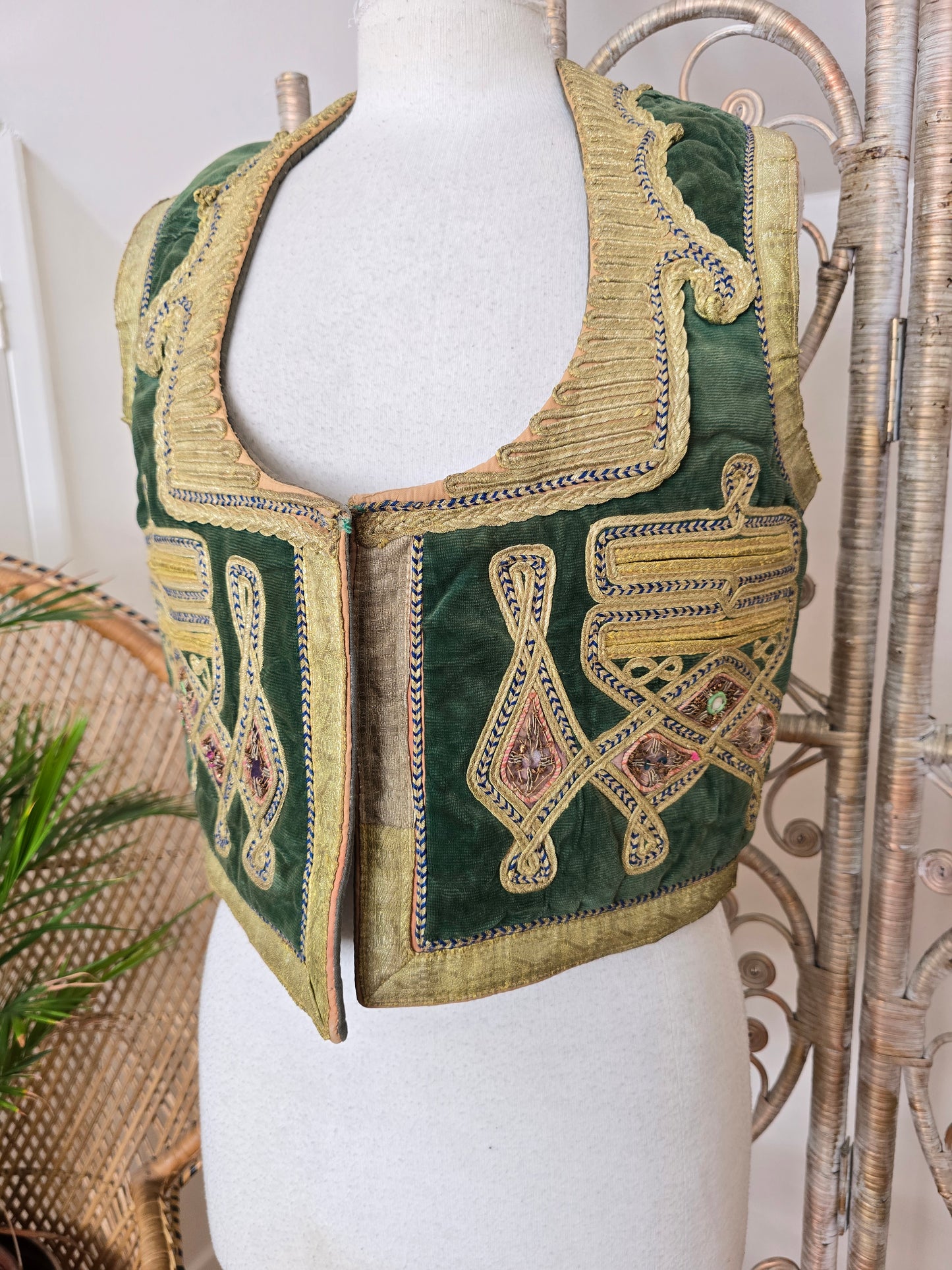 Vintage Antique Turkish velvet waistcoat