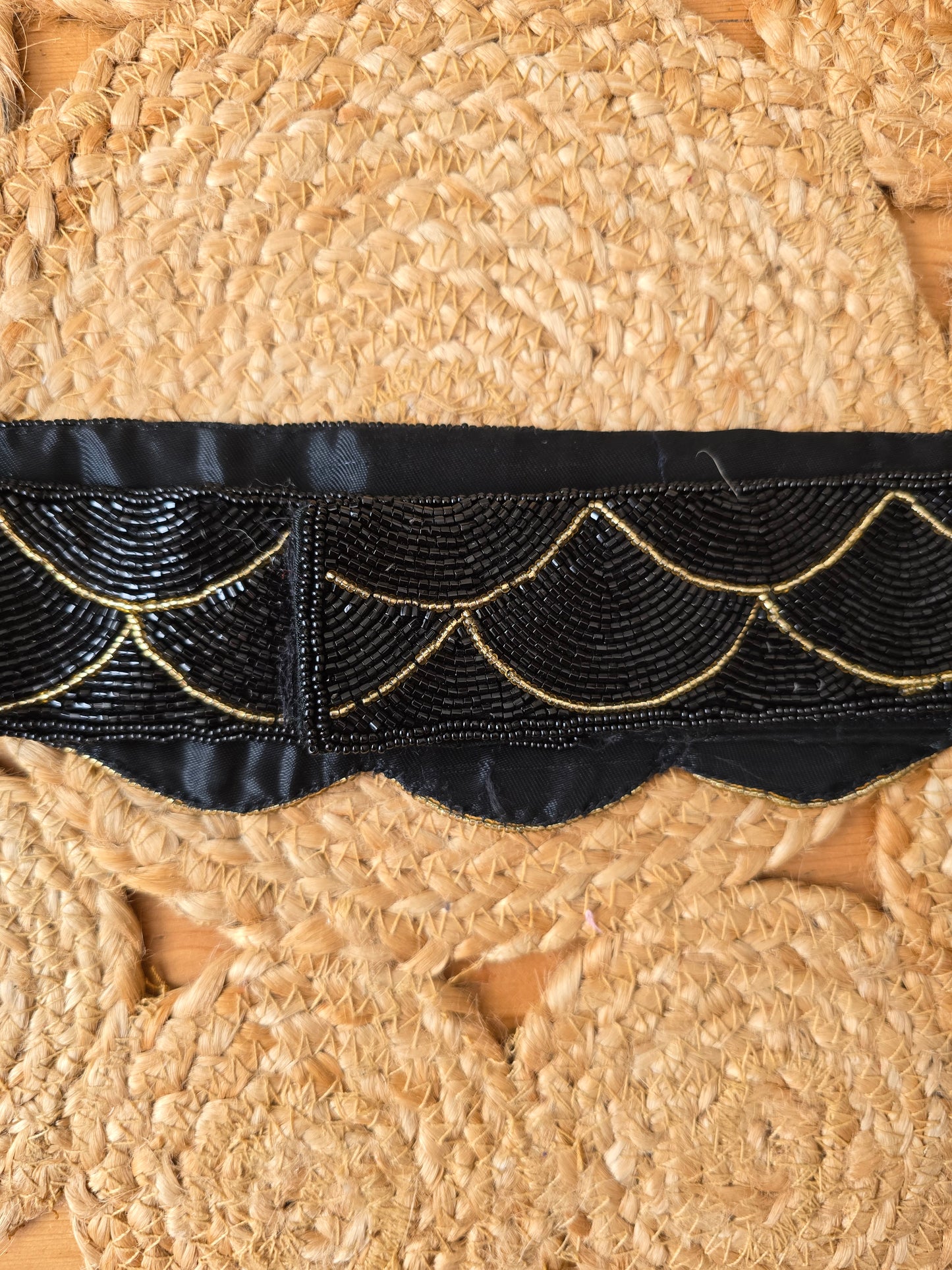 Vintage beaded waist belt