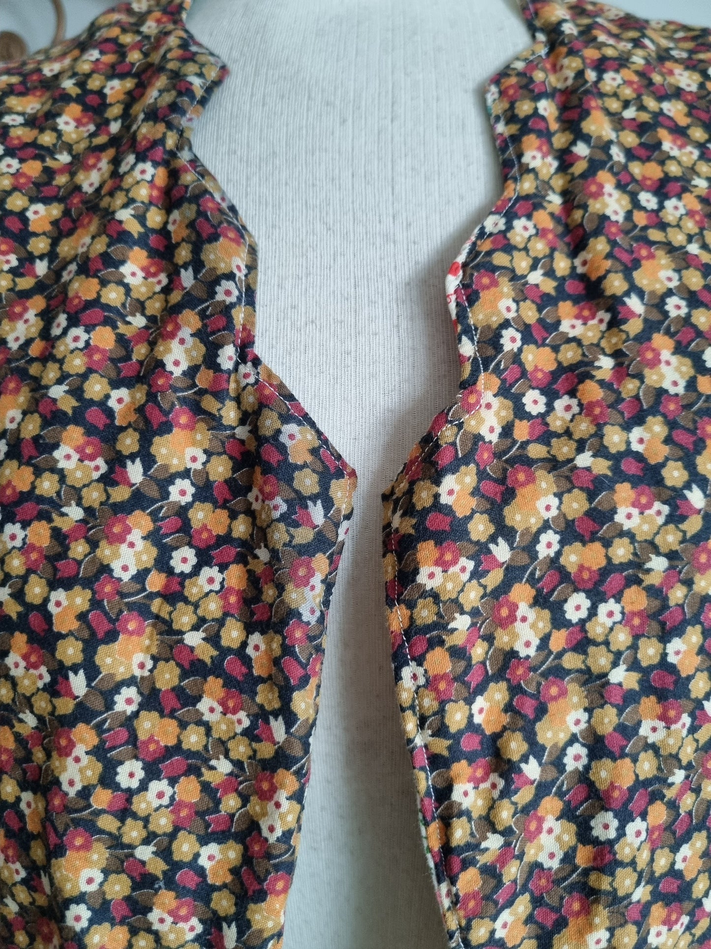 Vintage cotton patchwork waistcoat