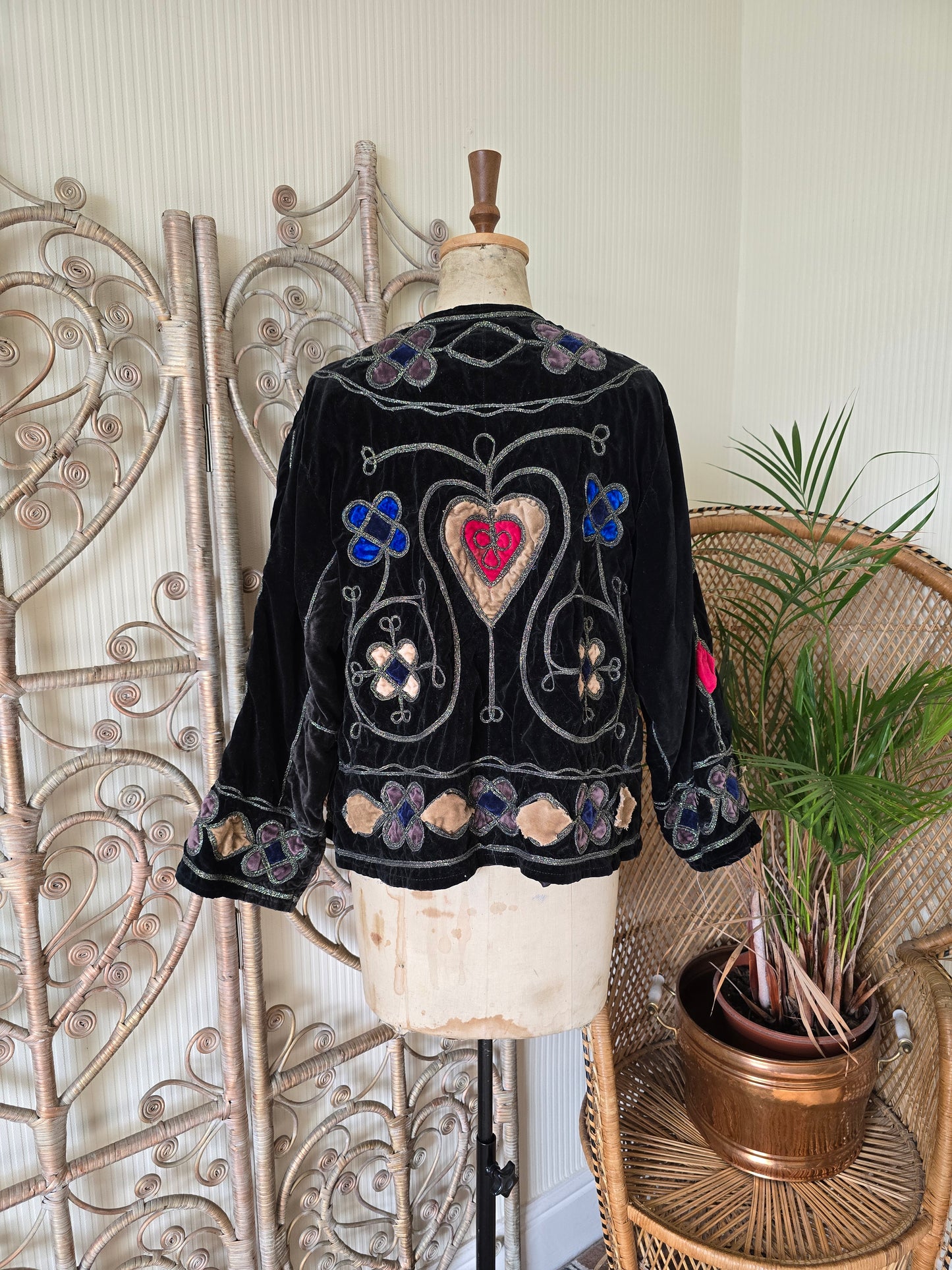 Vintage black velvet jacket