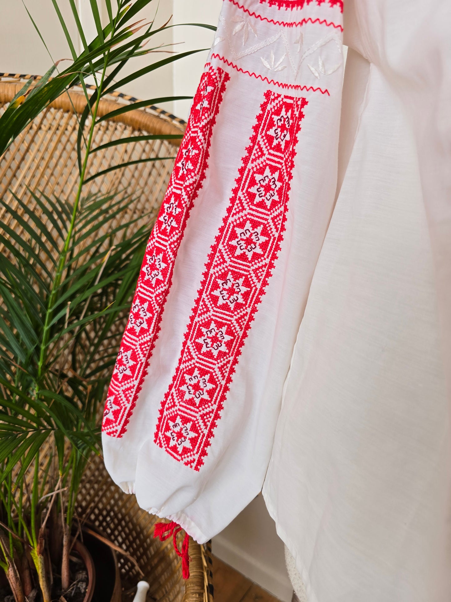 Vintage Romanian embroidered blouse
