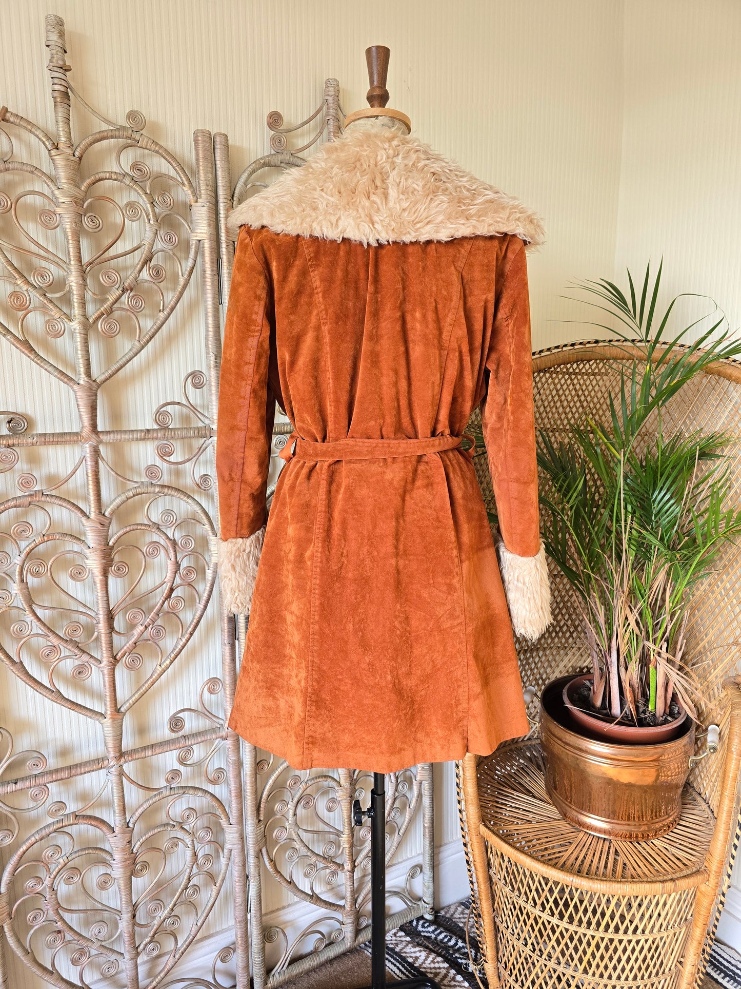 Vintage faux fur/suede velvet coat