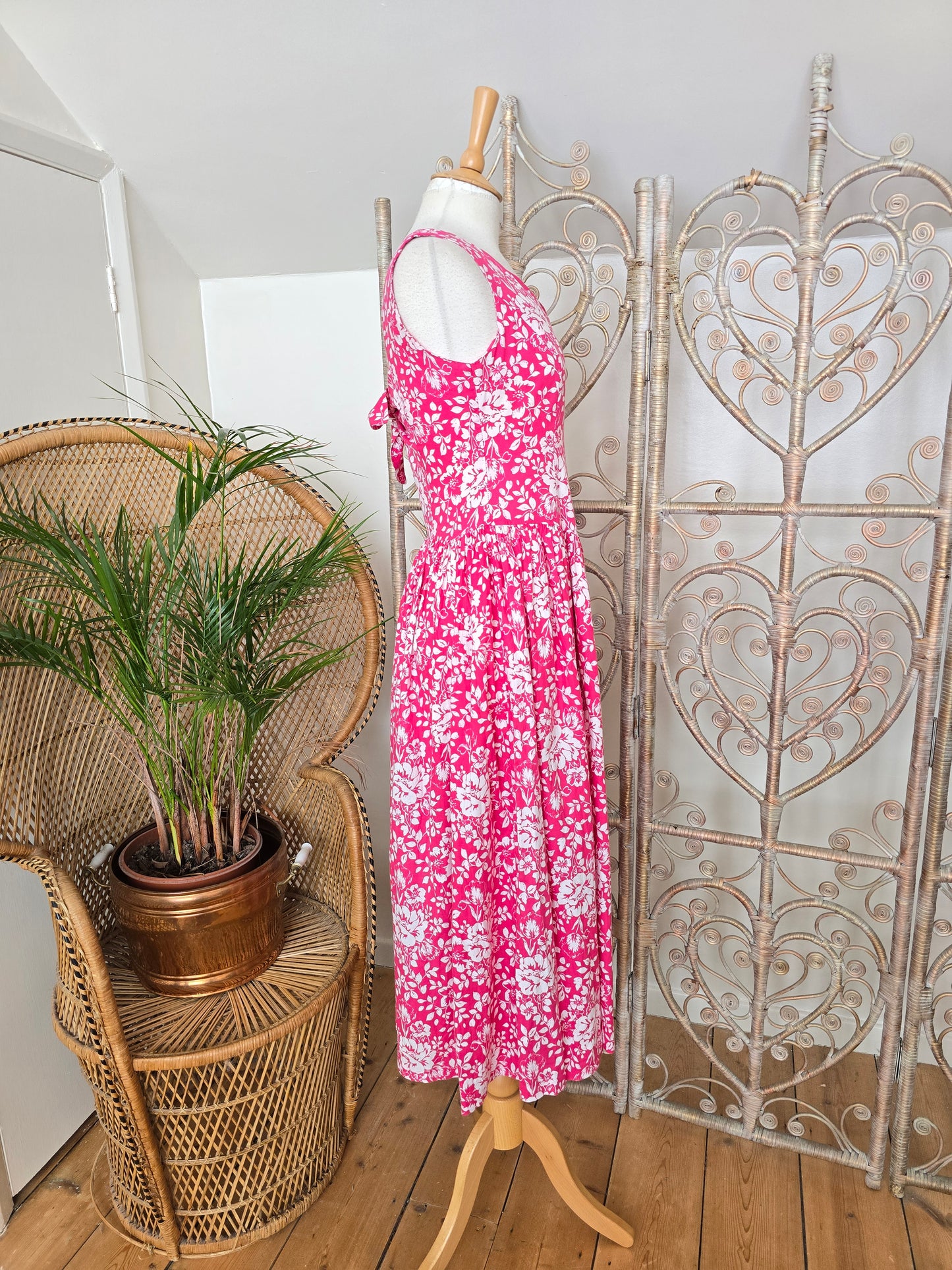 Vintage Laura Ashley bow back dress
