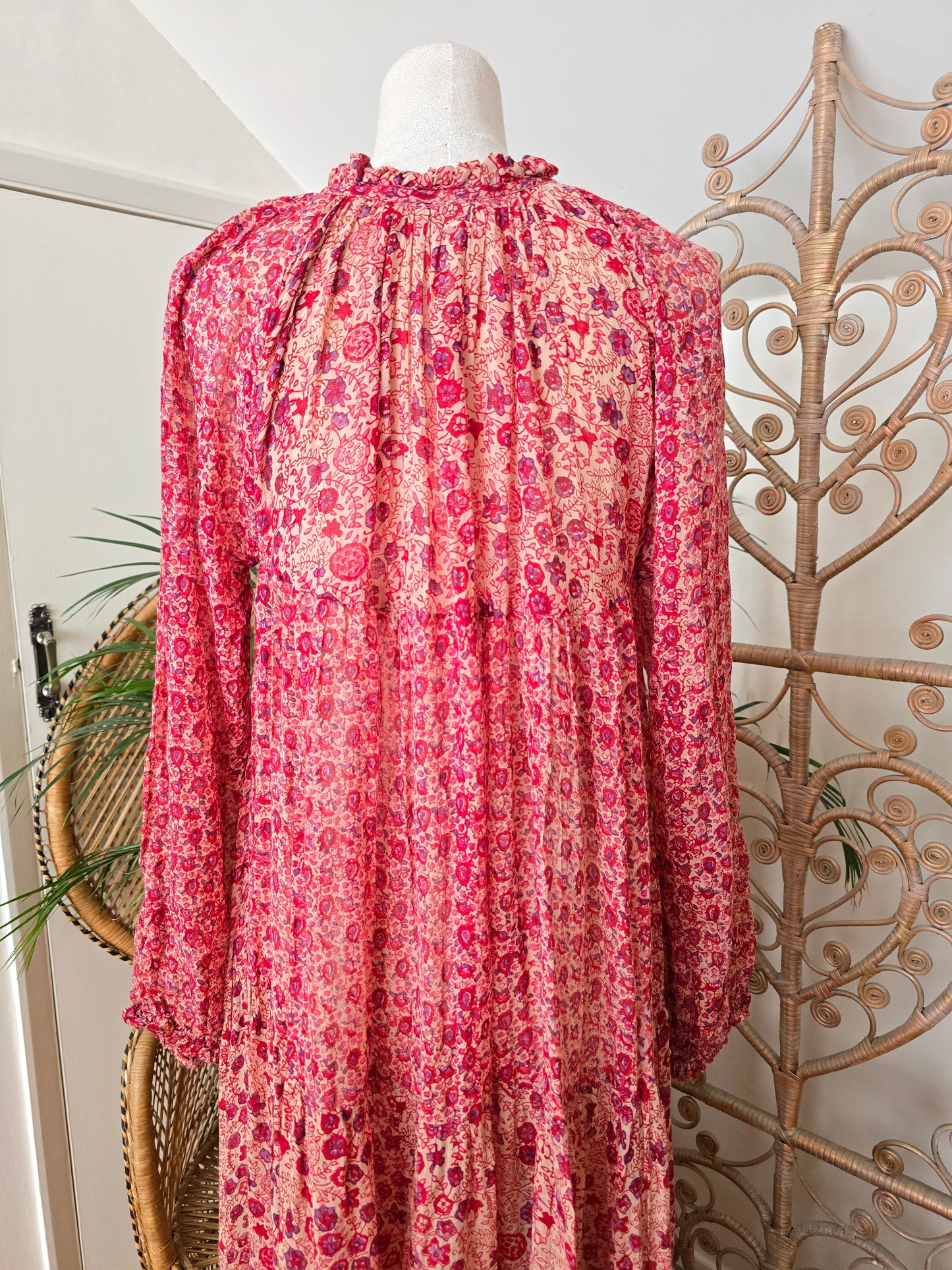 Vintage phool Indian cotton maxi dress