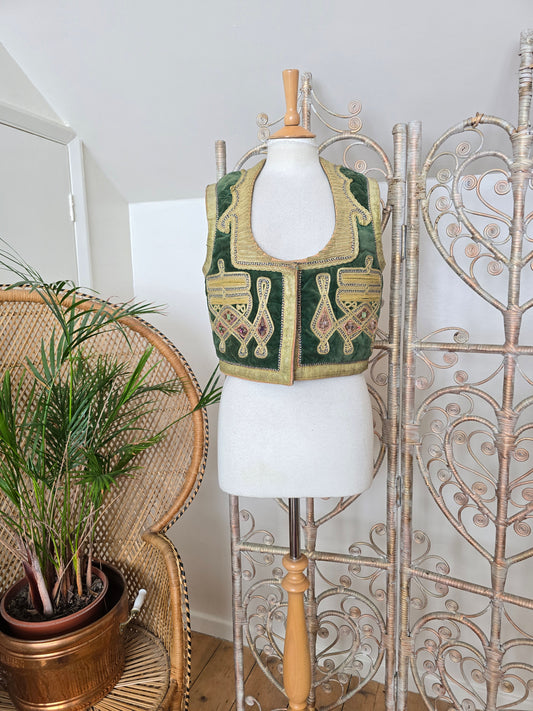 Vintage Antique Turkish velvet waistcoat