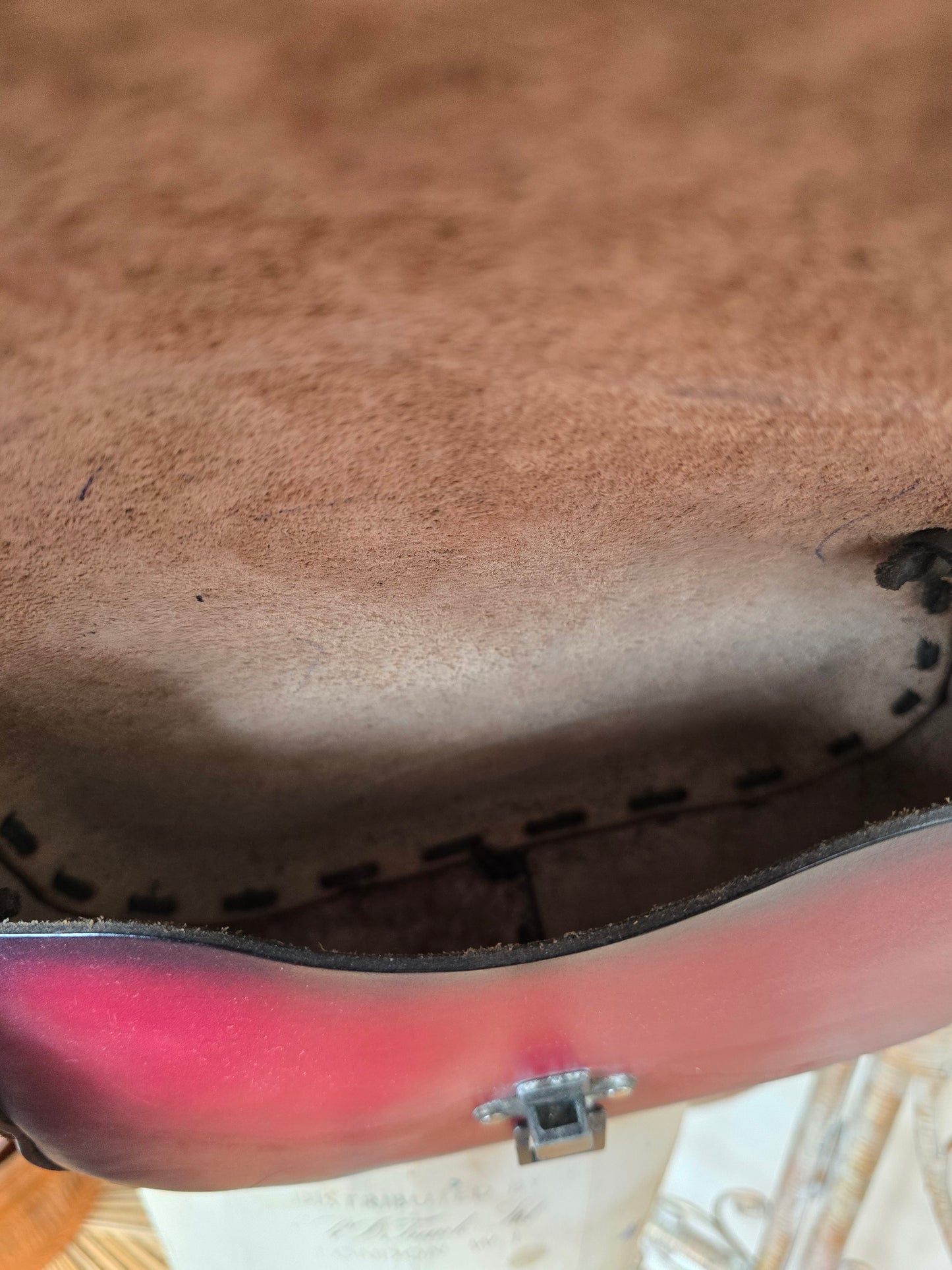 Vintage leather tooled bag