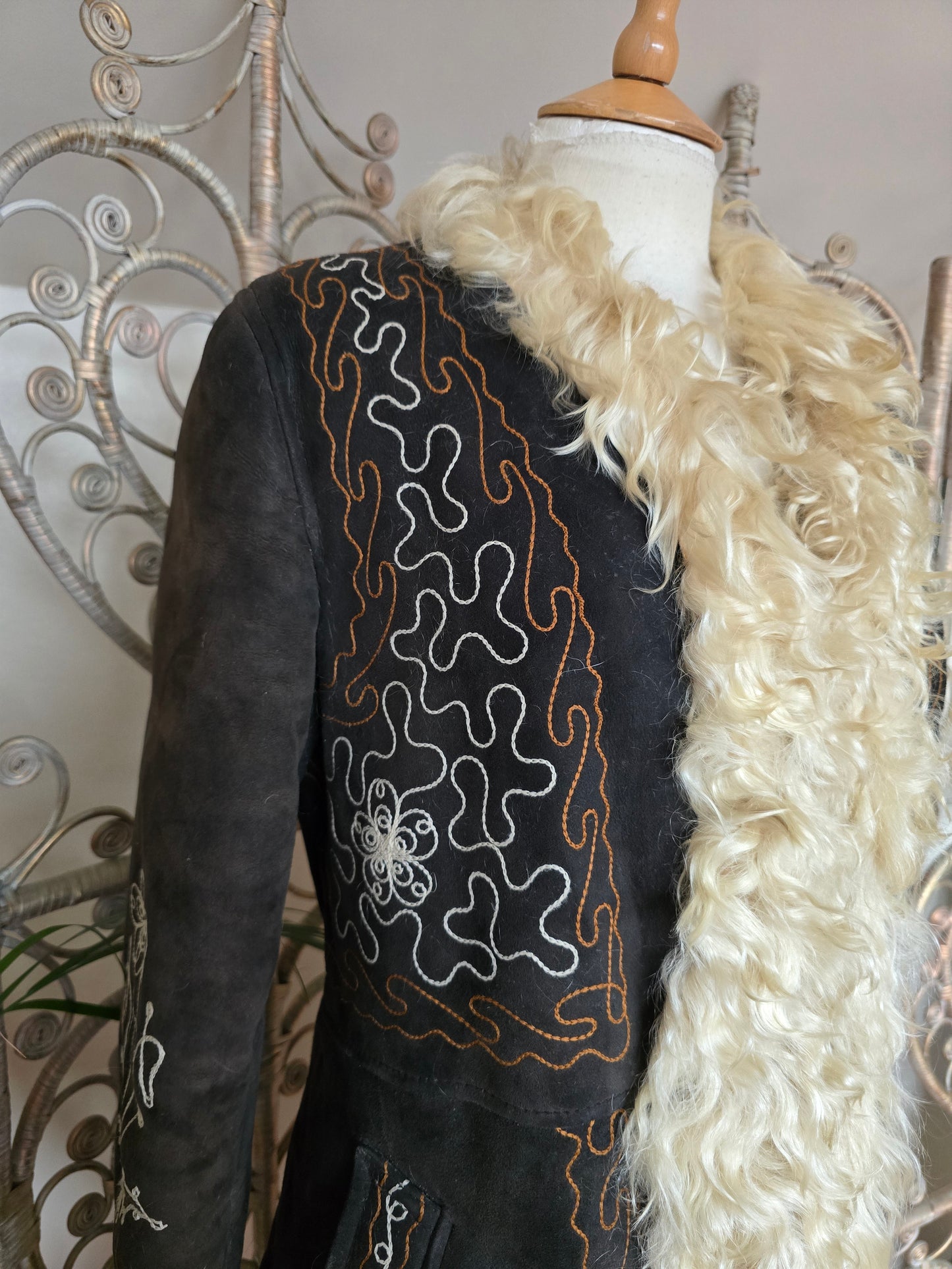 Vintage embroidered Afghan coat