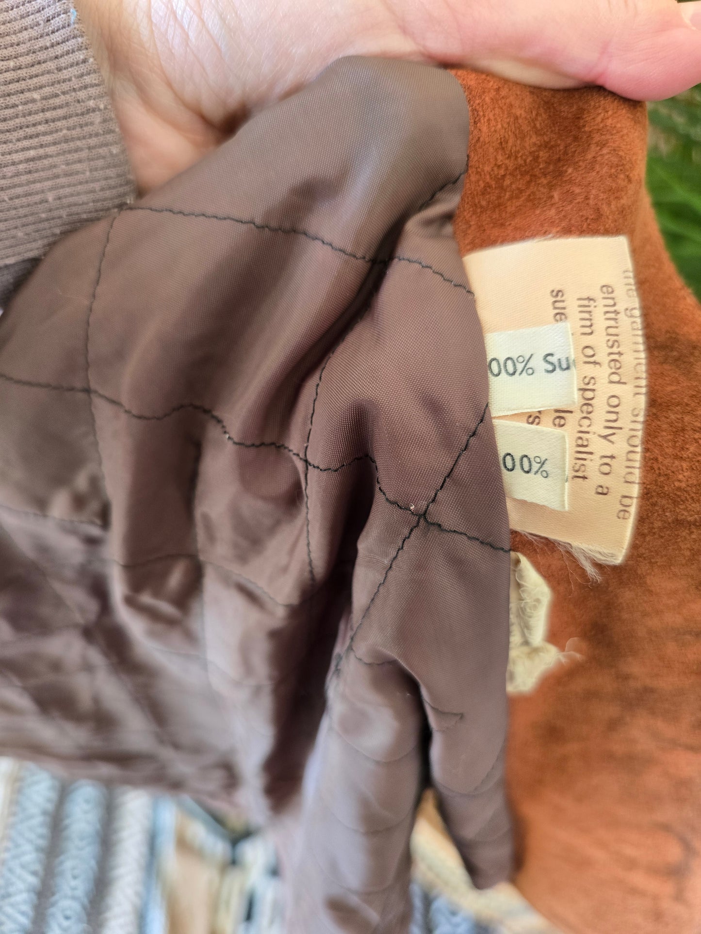 Vintage suede Sheepskin coat M L