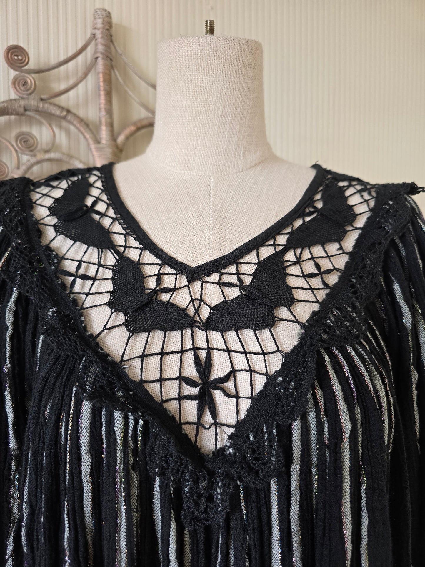 Vintage greek smock dress L