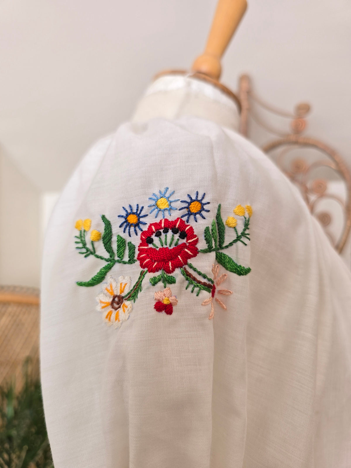 Vintage Hungarian embroidered blouse