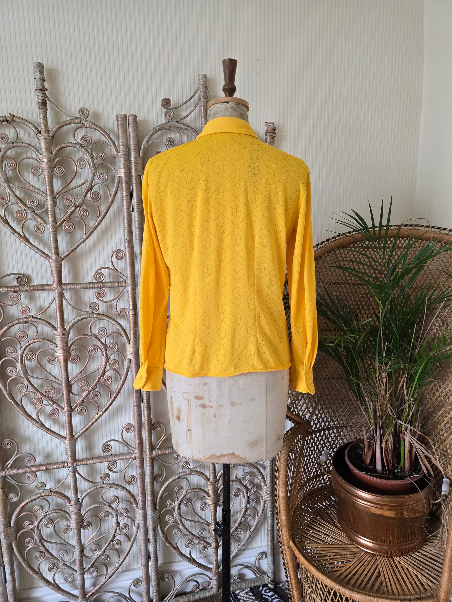 Vintage yellow ladybird blouse