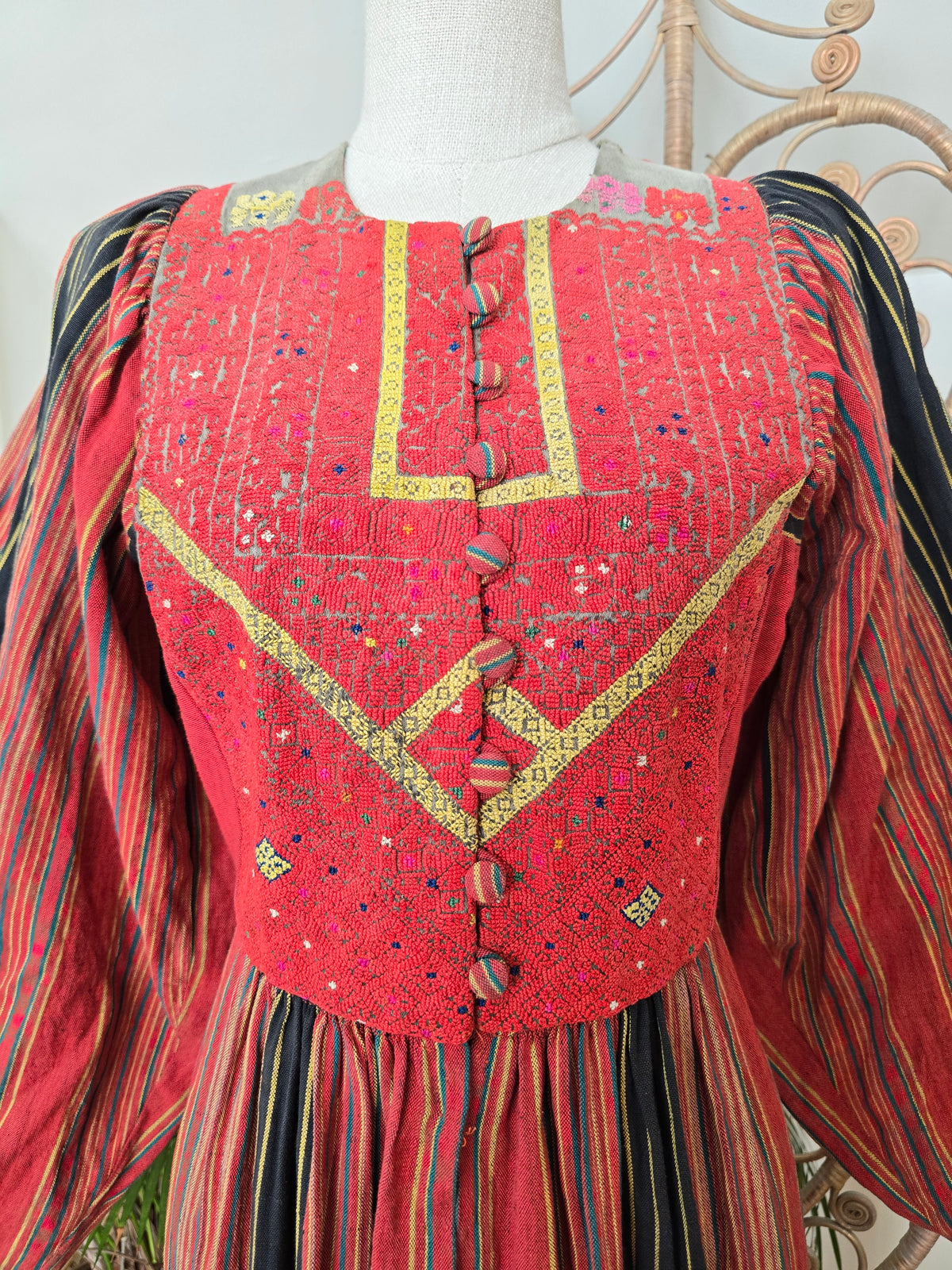 Vintage embroidered maxi dress