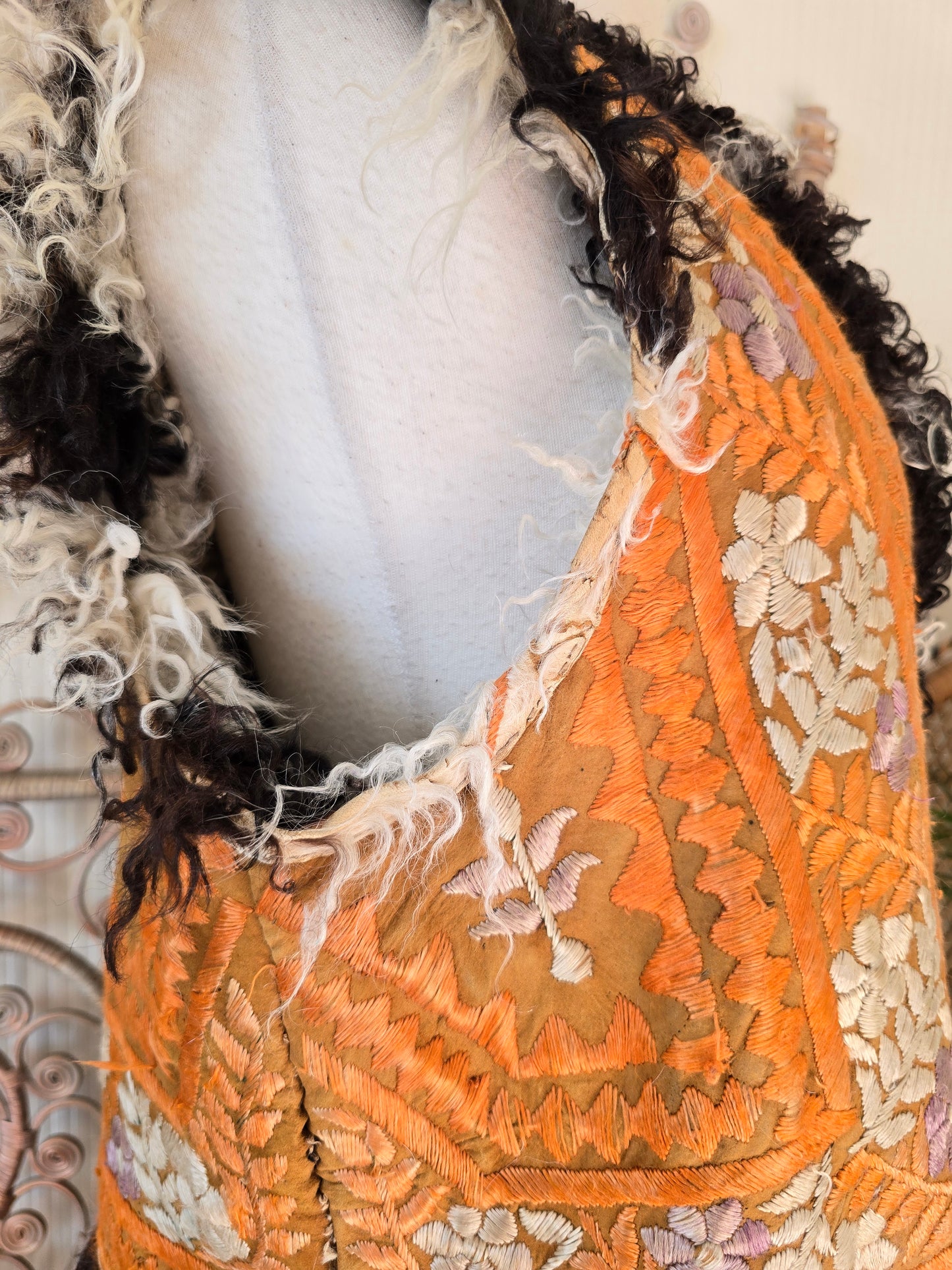 Vintage embroidered afghan waistcoat