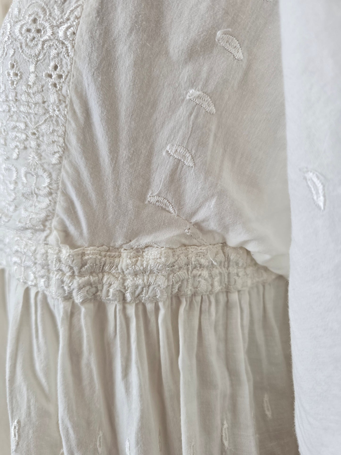 Vintage indian embroidered cotton dress
