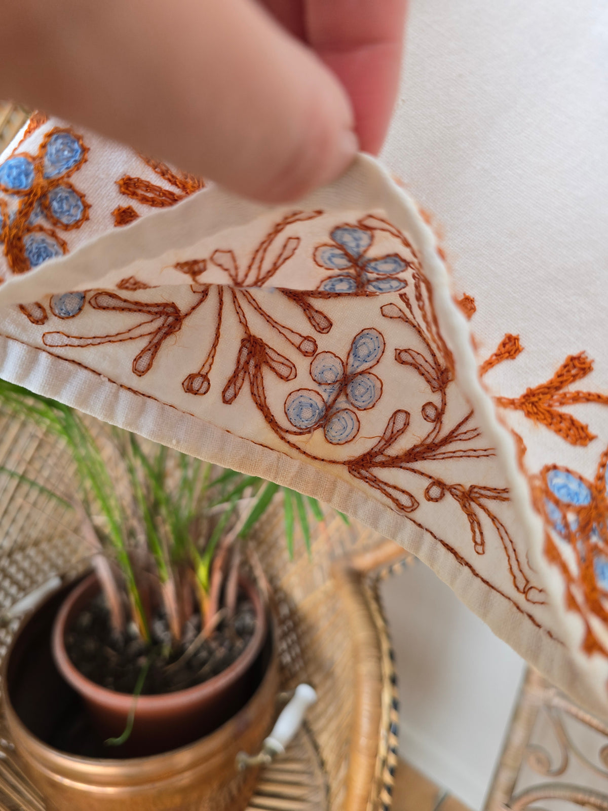 Vintage embroidered kaftan dress