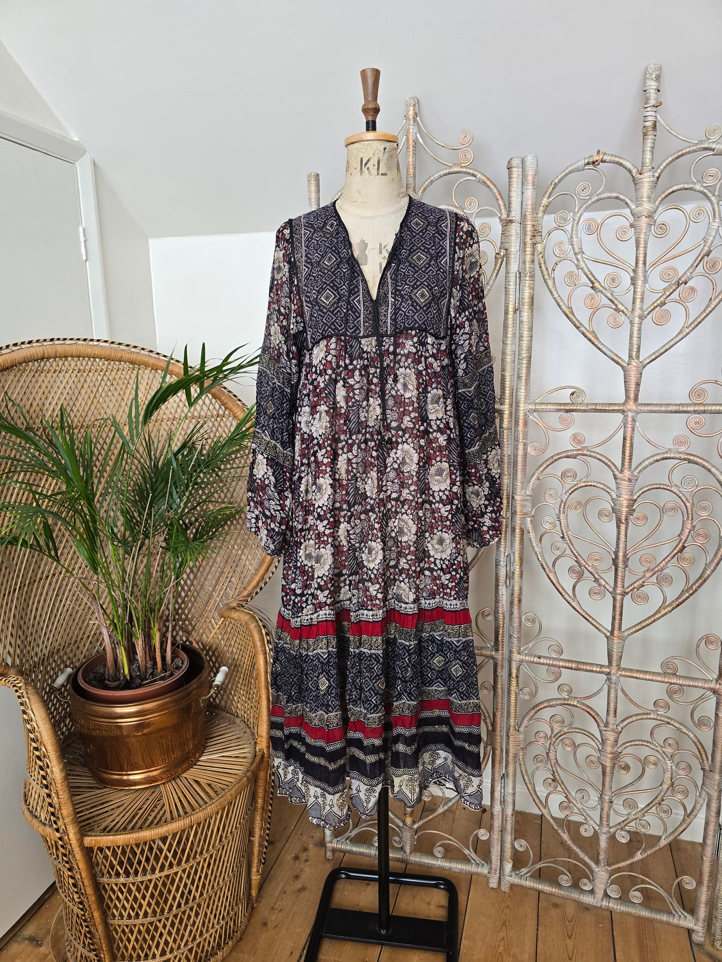 Vintage Mina of London Indian cotton dress