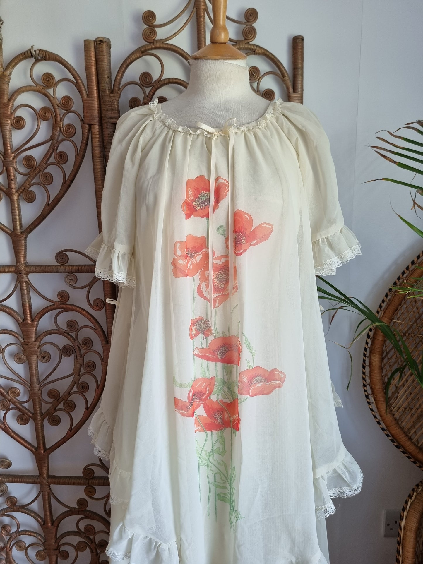 Vintage Pat Farrell cape dress S