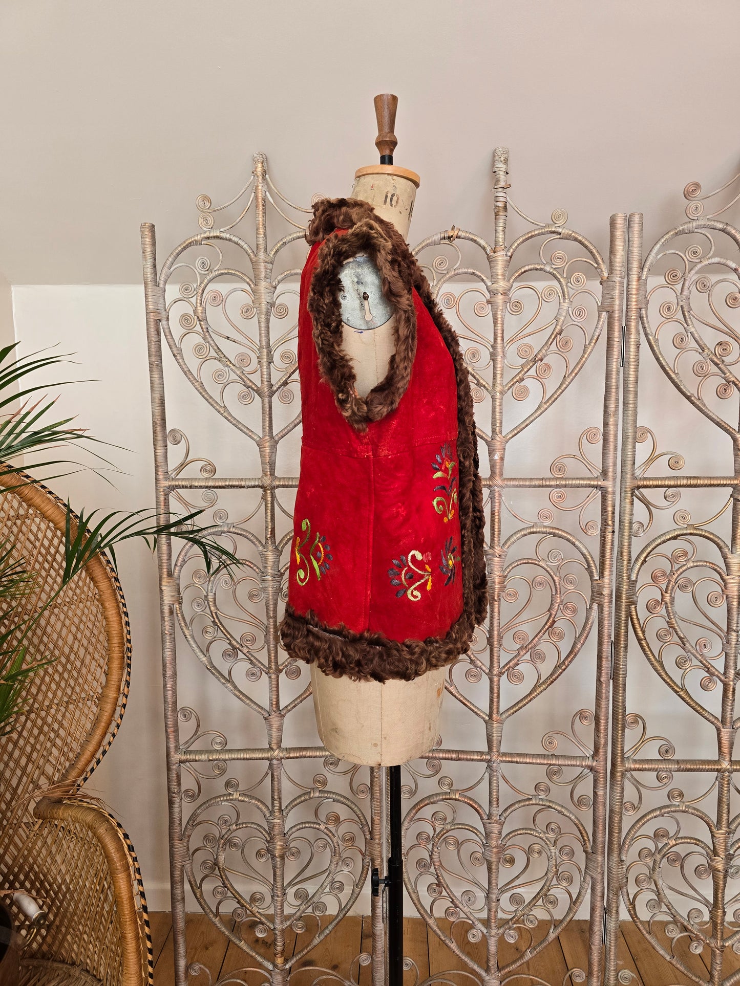 Vintage embroidered afghan waistcoat
