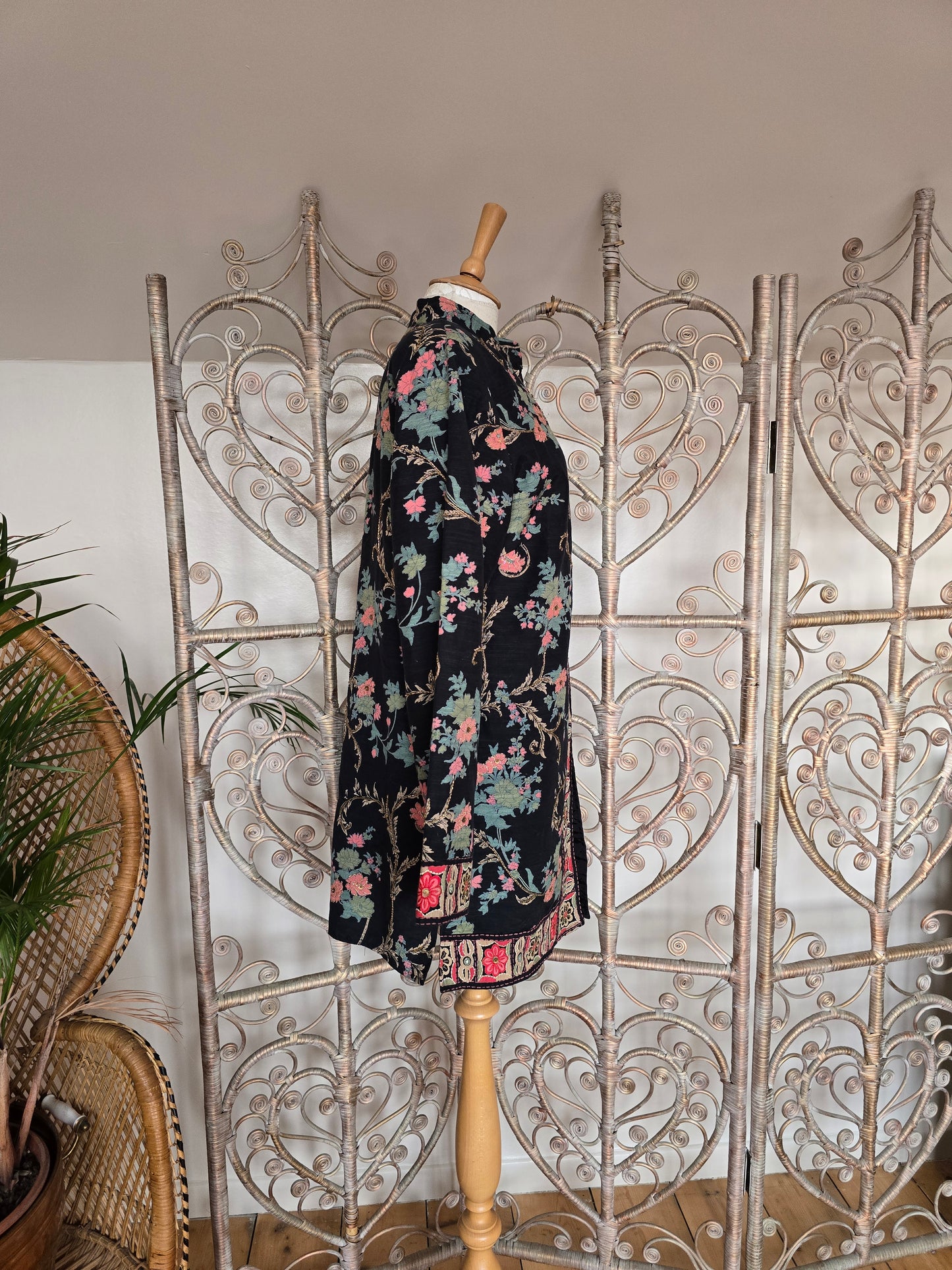 Vintage Indigo Moon beaded jacket