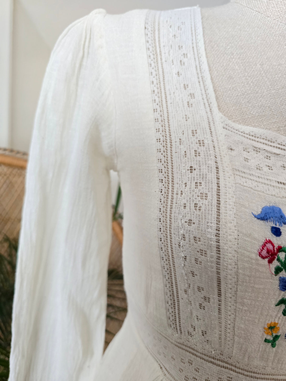 Vintage cheesecloth cotton blouse