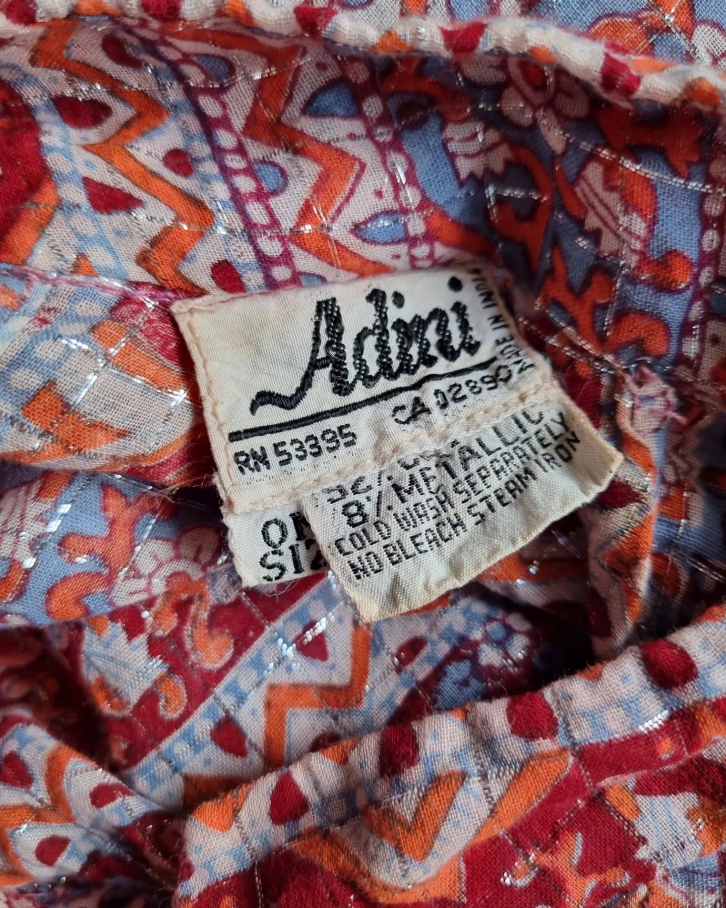 Vintage Adini Indian kaftan dress