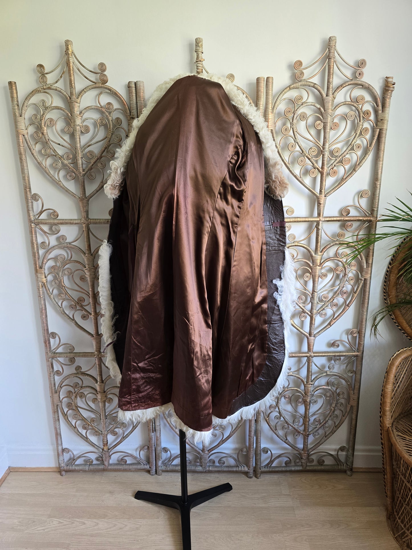 Vintage leather 70s coat magic