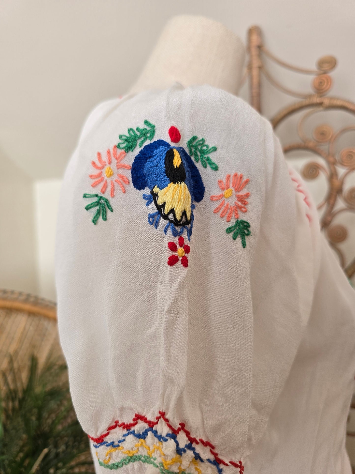 Vintage Hungarian embroidered blouse