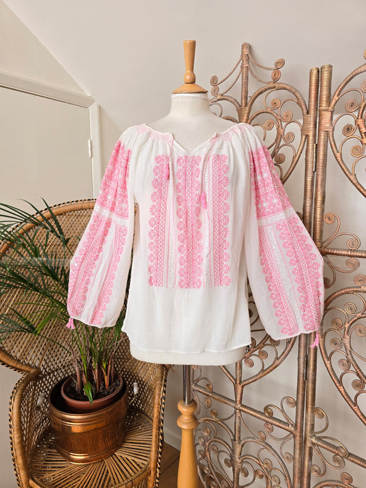 Vintage Romanian cheesecloth blouse