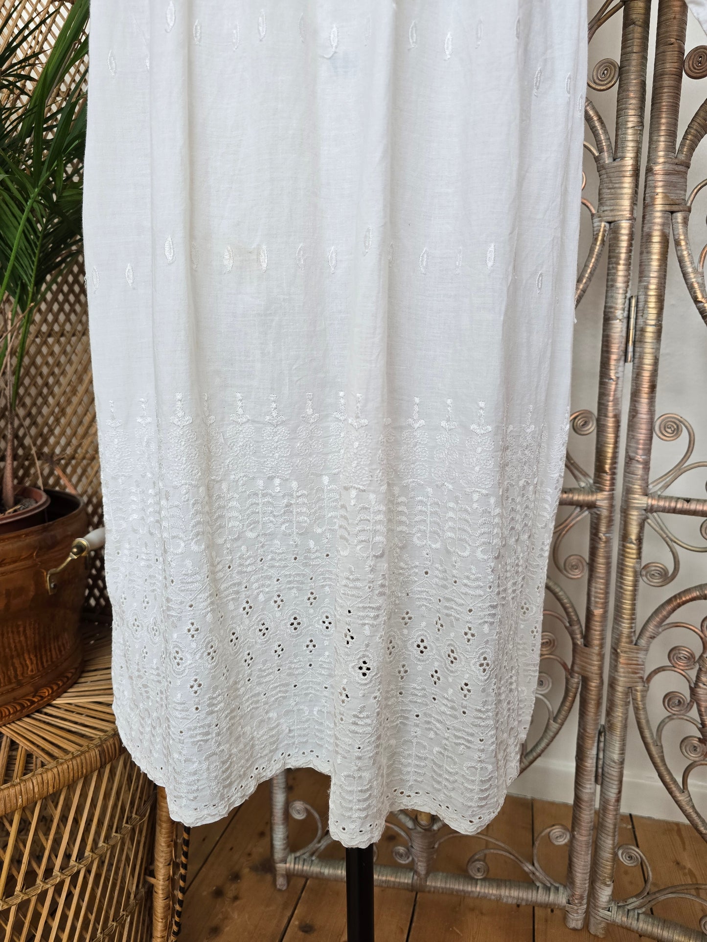 Vintage indian embroidered cotton dress