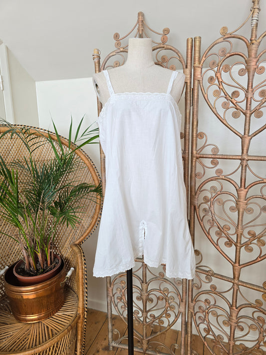 Vintage cotton playsuit slip